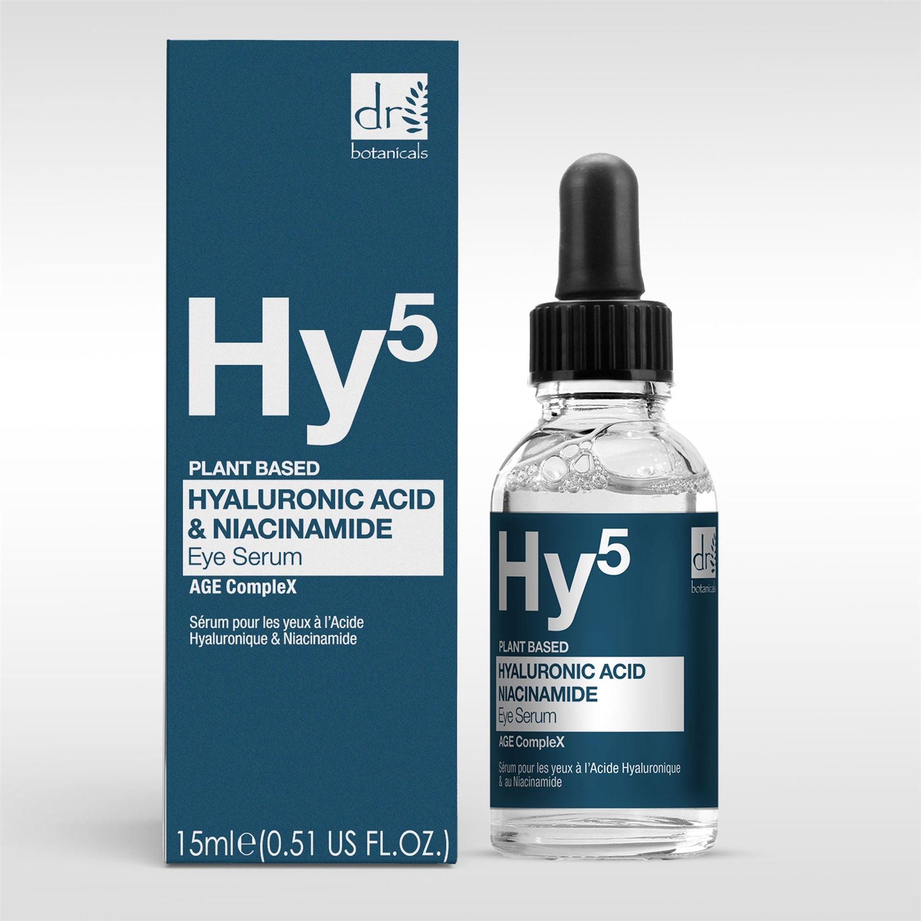 Sérum contour des yeux à l'acide hyaluronique 5 % et à la niacinamide 5 % 15 ml