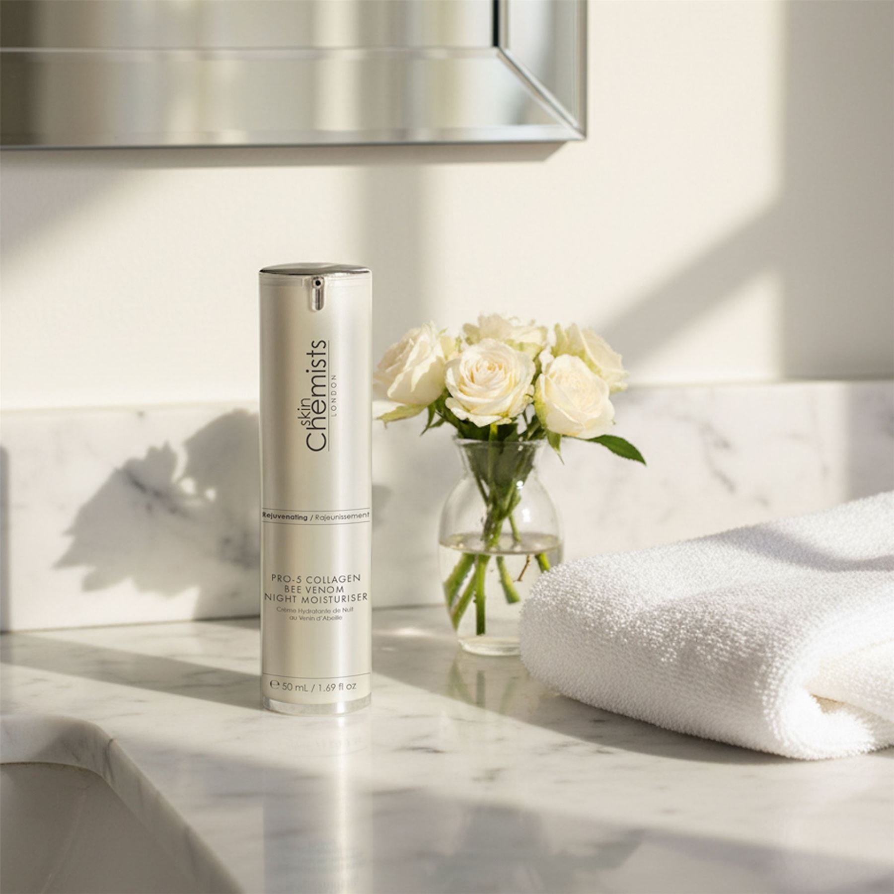 Crème de nuit anti-âge Pro-5 au collagène et au venin d'abeille 50 ml