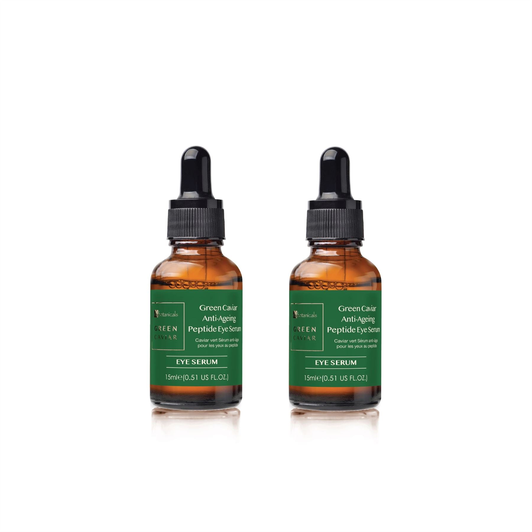 Grünes Kaviar Anti-Aging-Peptid-Augenserum 15 ml Doppel-Sparpackung