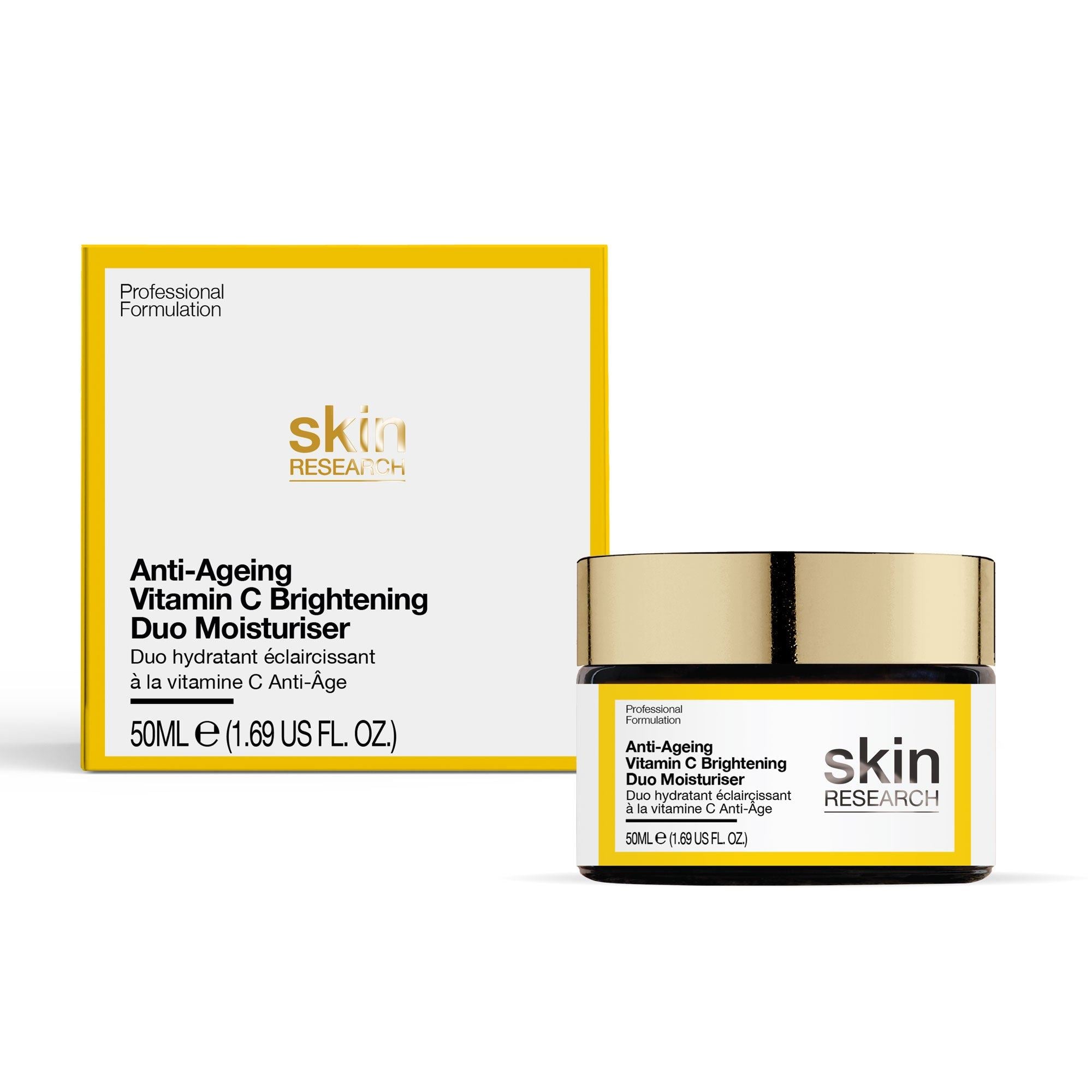 Soin hydratant duo éclaircissant anti-âge à la vitamine C 50 ml