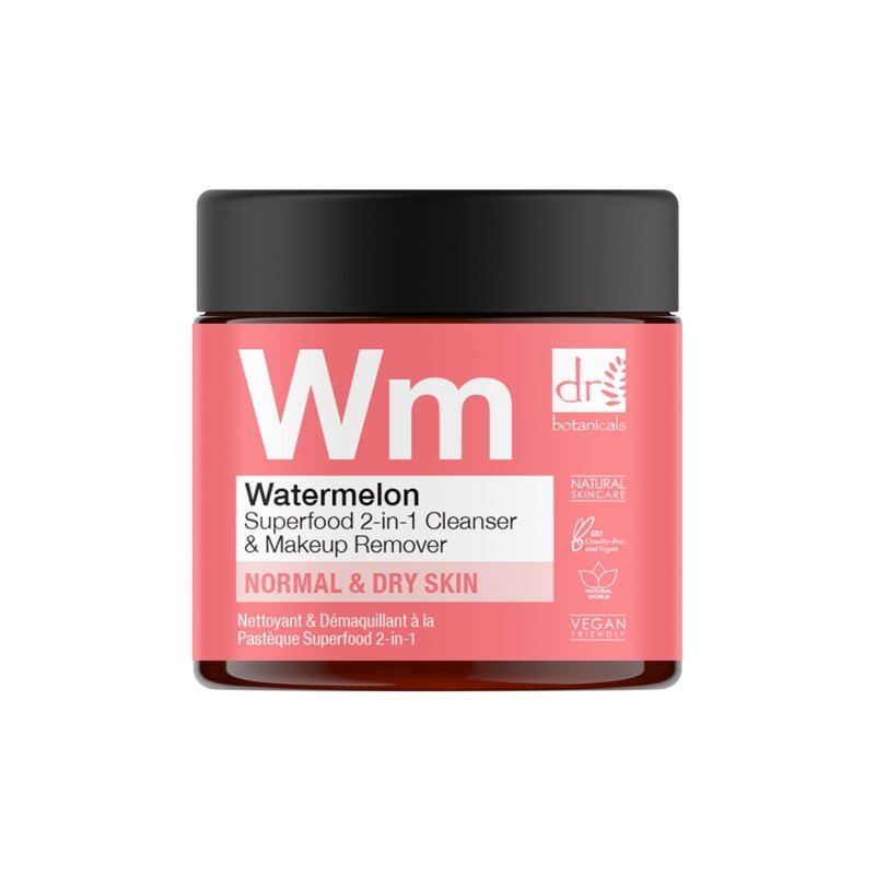 Nettoyant et démaquillant 2 en 1 à la pastèque, superaliment, 60 ml