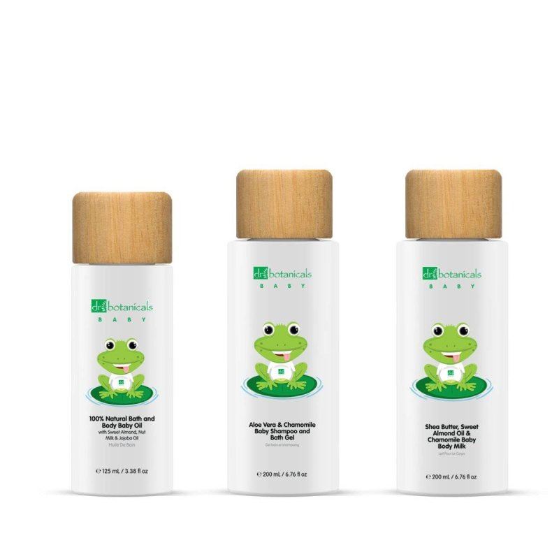 Kit shampoing et gel douche, huile corporelle et lait pour bébé
