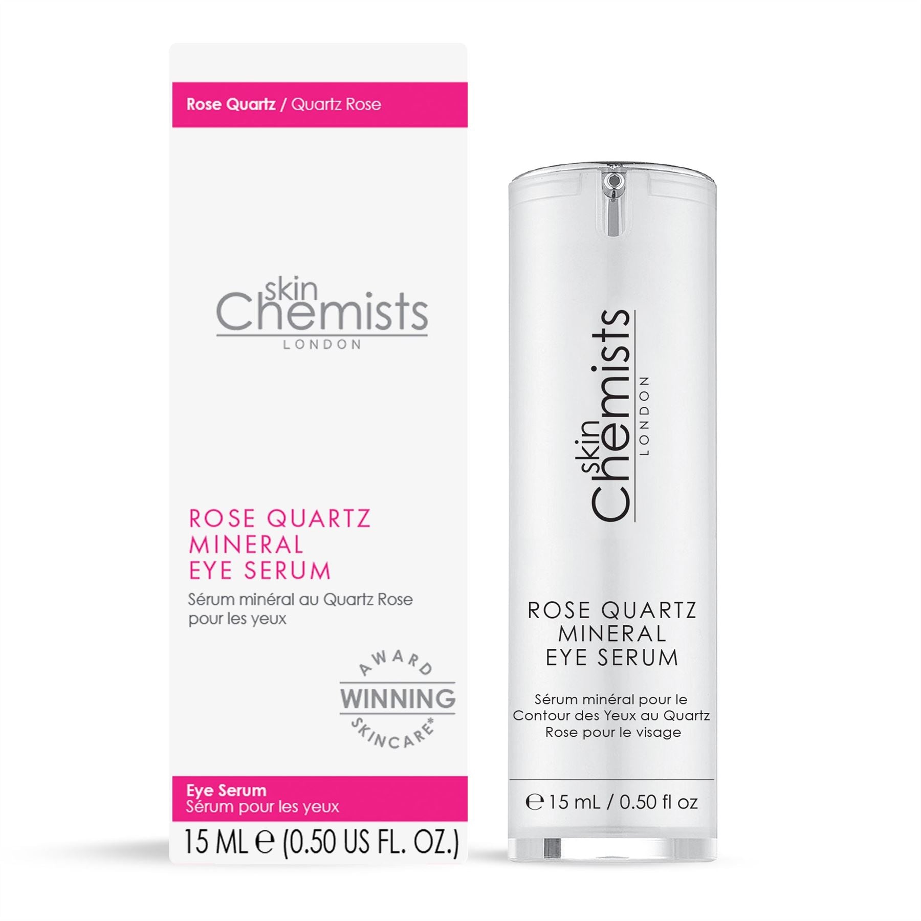 Sérum contour des yeux minéral au quartz rose 15 ml
