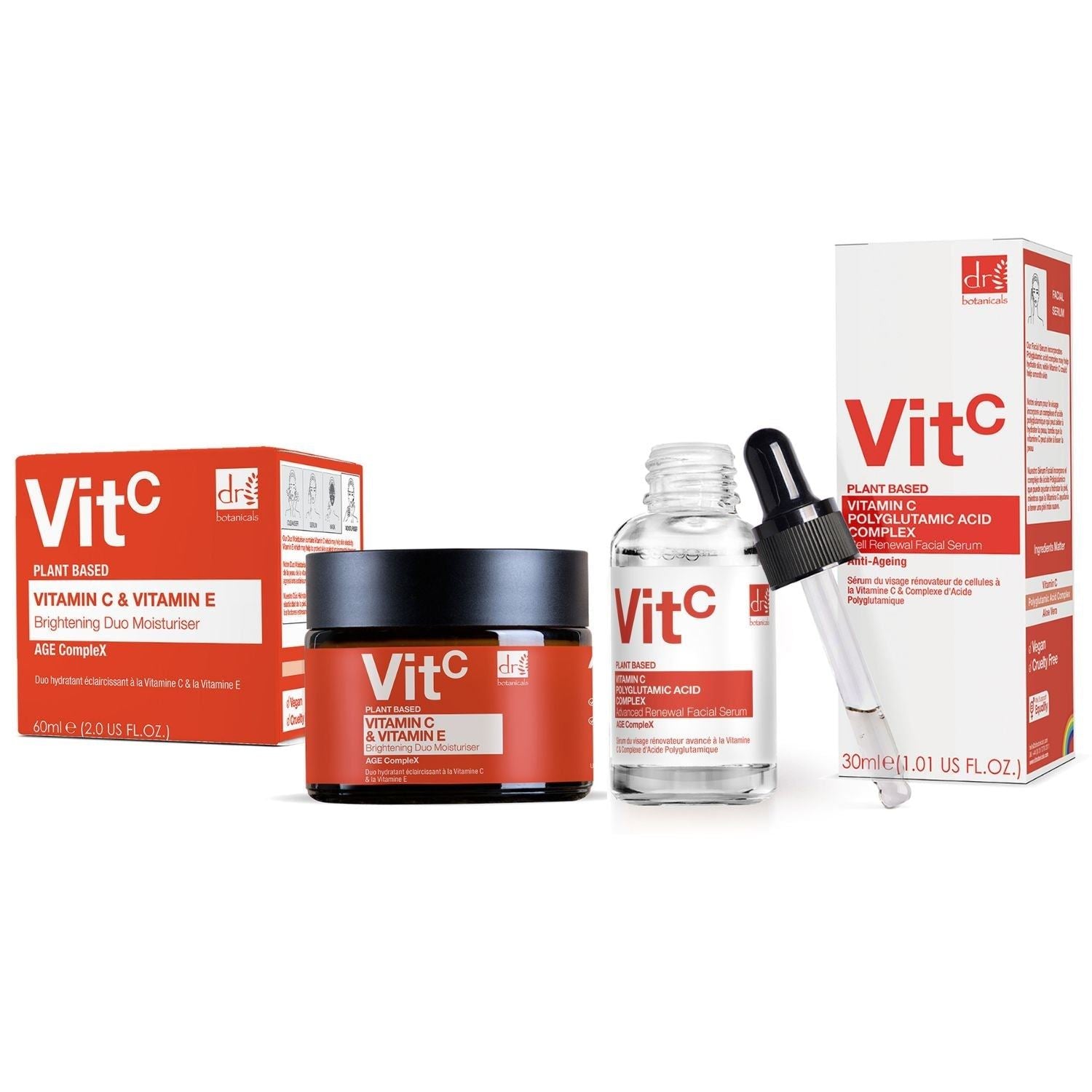 Anti-Aging Vitamin C Duo Feuchtigkeitscreme & Hochwirksames Gesichtsserum Set