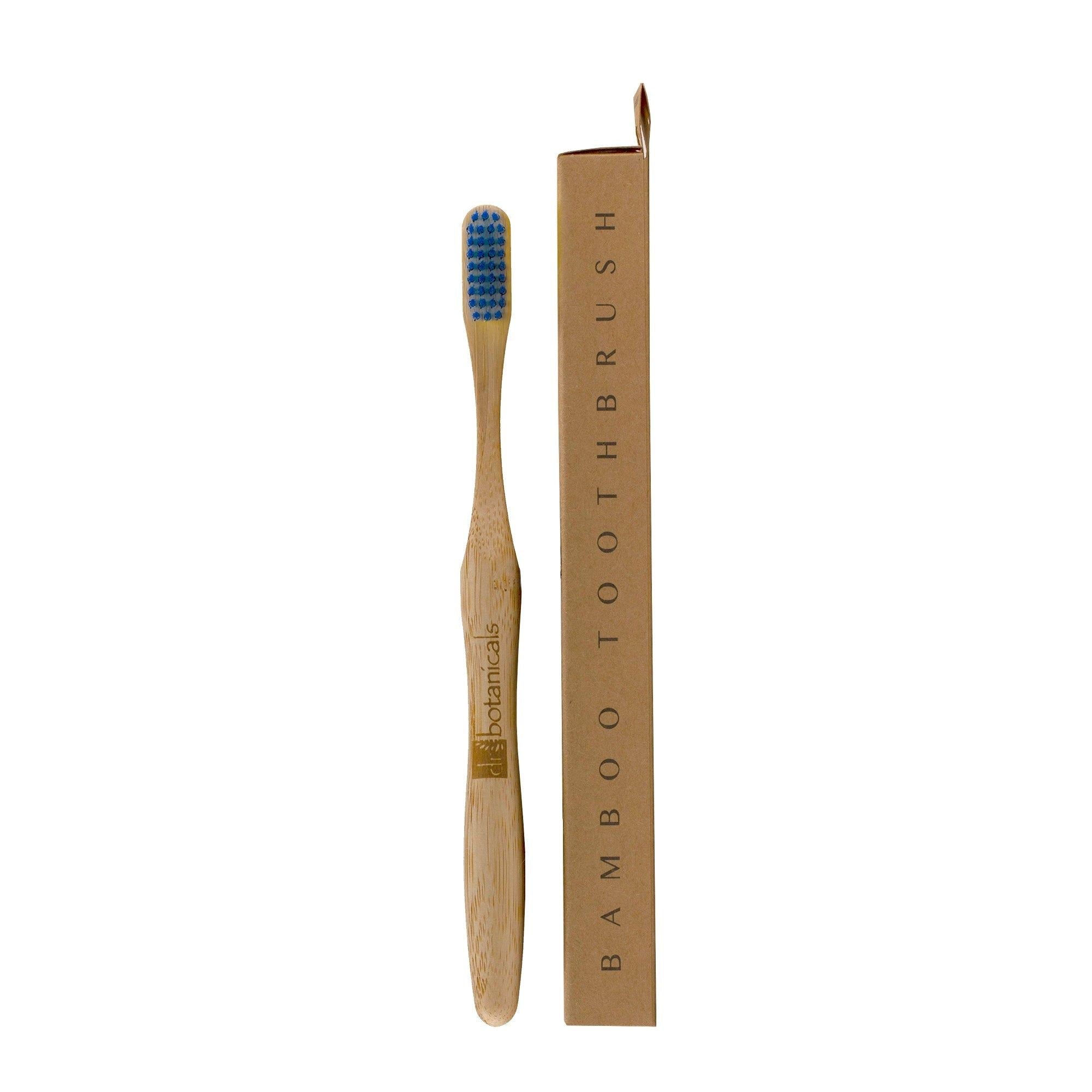 Brosse à dents en bambou bleue, lot de 2, offre économique