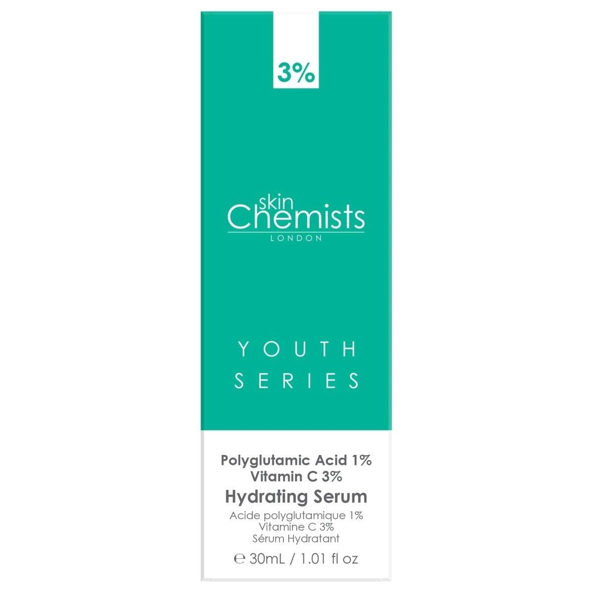 Youth Series Hydrating Serum Polyglutamic Acid 1%, Vitamin C 3% 30ml