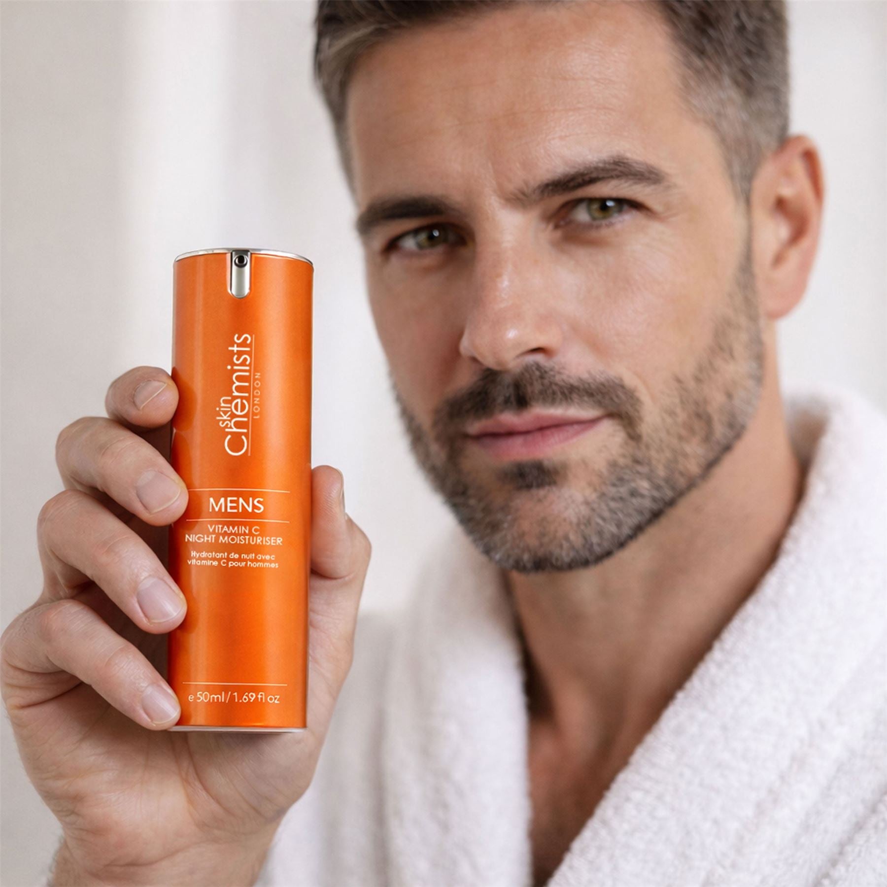 Crème de nuit hydratante à la vitamine C pour hommes 50 ml