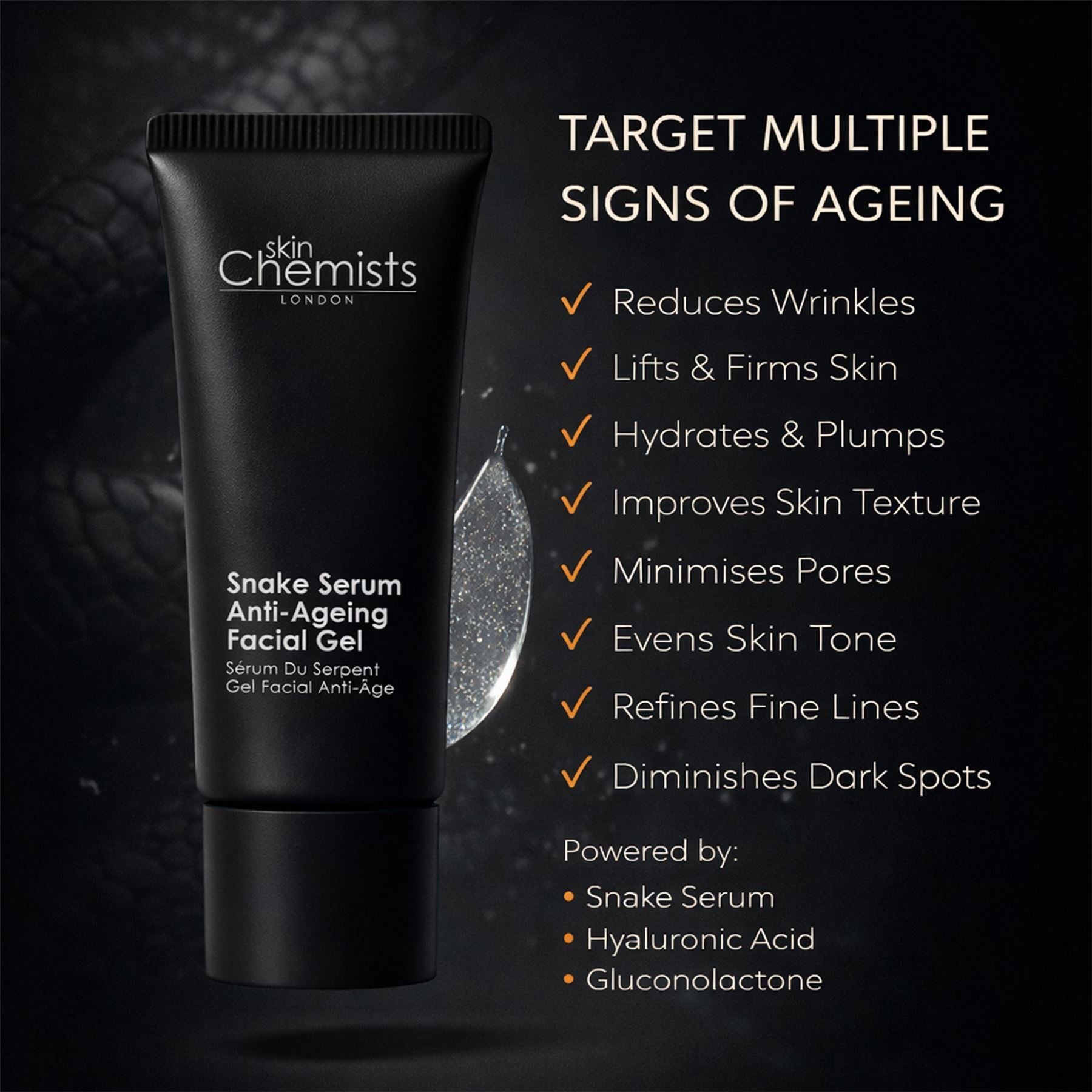 Sérum visage anti-rides au venin de serpent skinChemists 30 ml