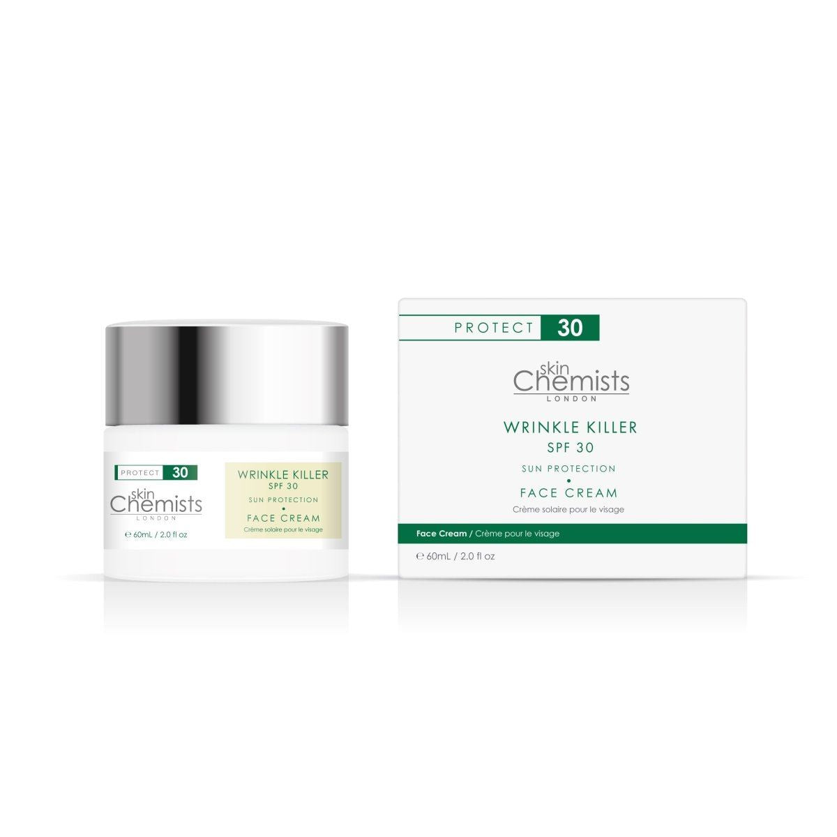 Crème de jour anti-rides avec protection solaire SPF 30 60 ml