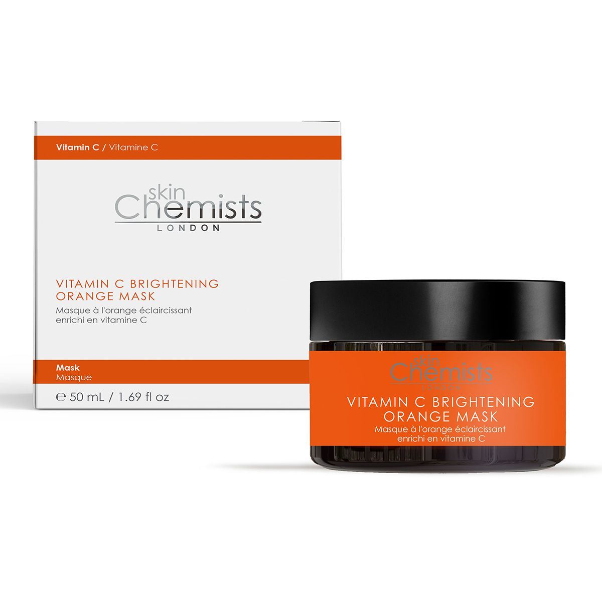 Masque éclaircissant à la vitamine C et à l'orange 50 ml - Lot de 2 à prix avantageux