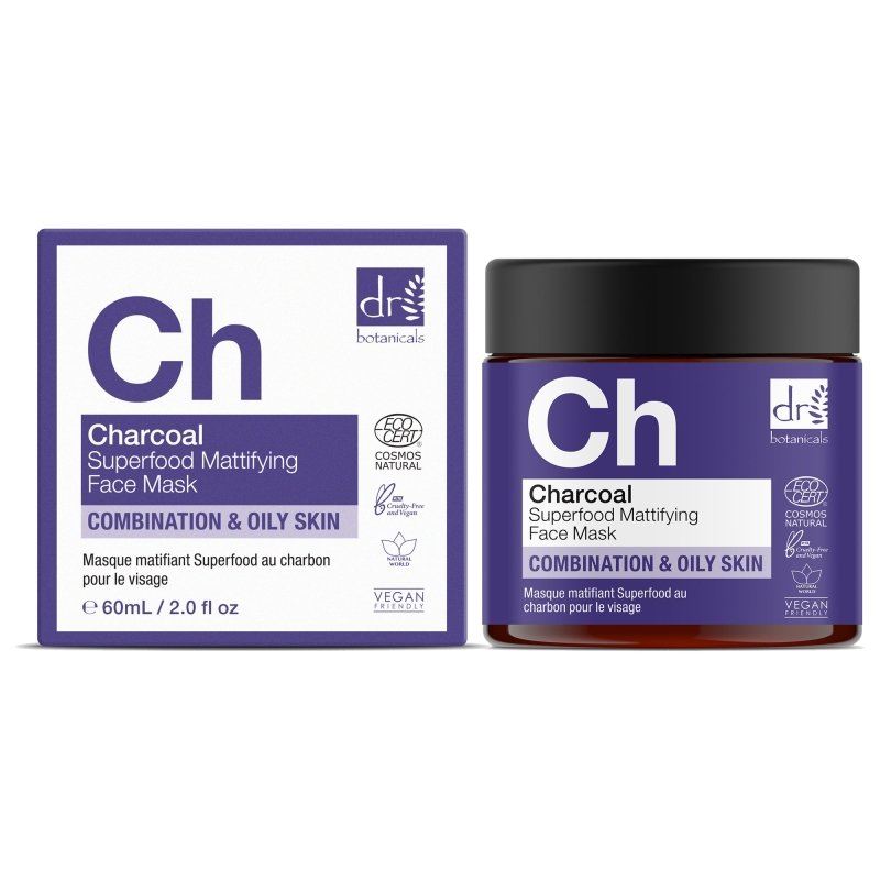 Hochwirksame, mattierende Gesichtsmaske mit Aktivkohle, 60 ml