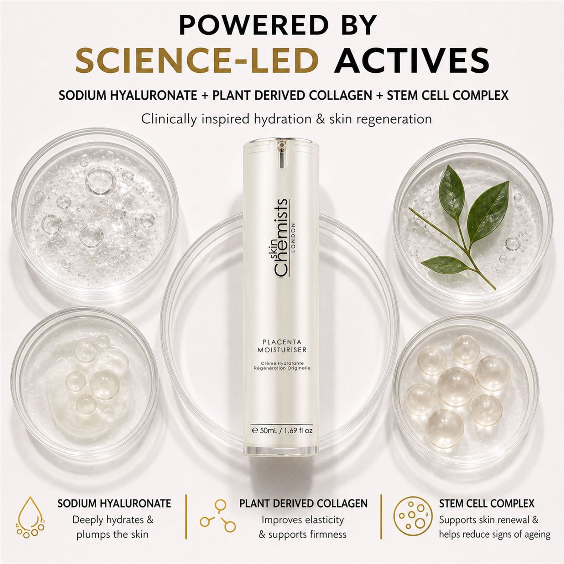 Crème hydratante anti-âge au placenta 50 ml