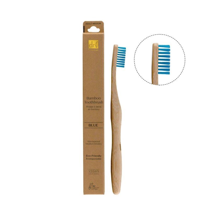 Brosse à dents en bambou bleue
