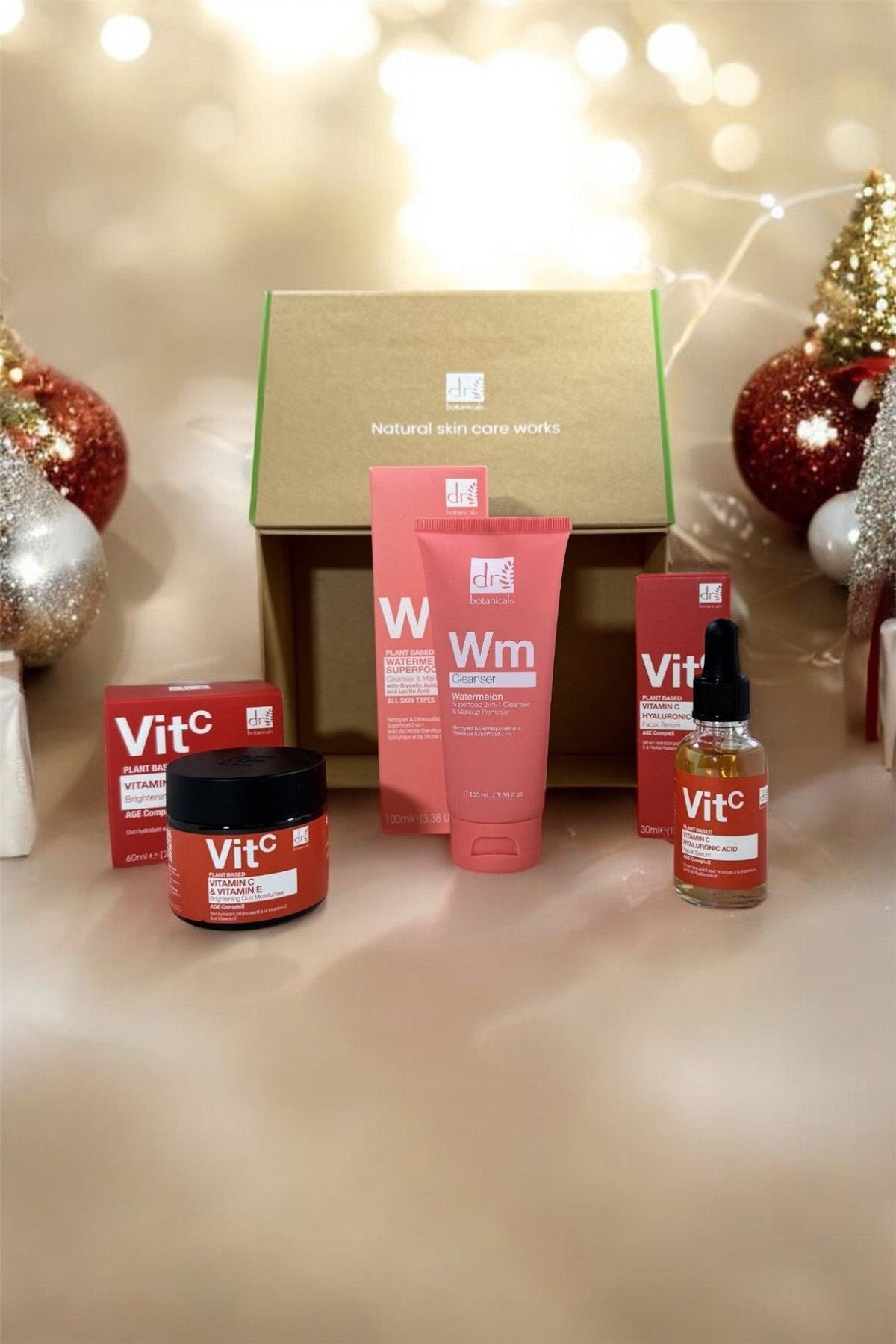 Coffret cadeau de luxe pour femme, soin anti-âge à la vitamine C