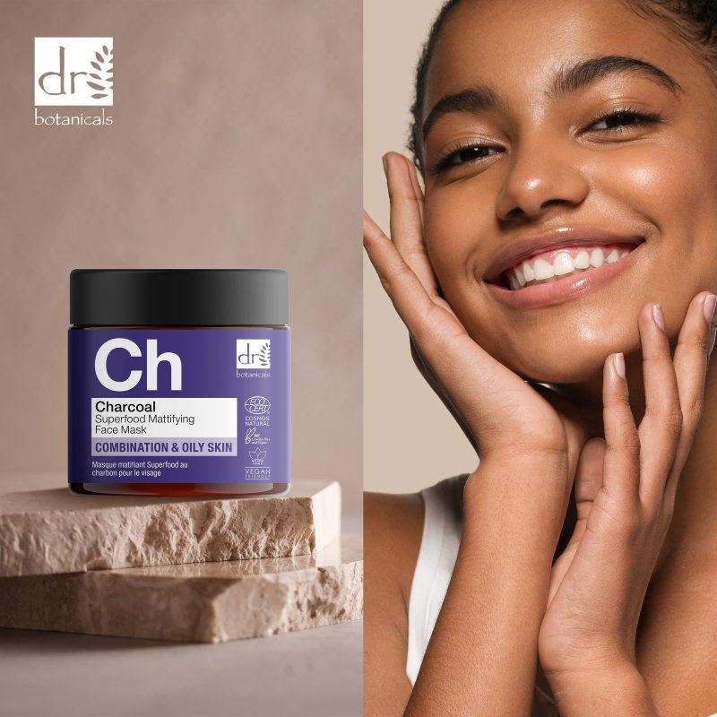 Masque visage matifiant au charbon actif 60 ml
