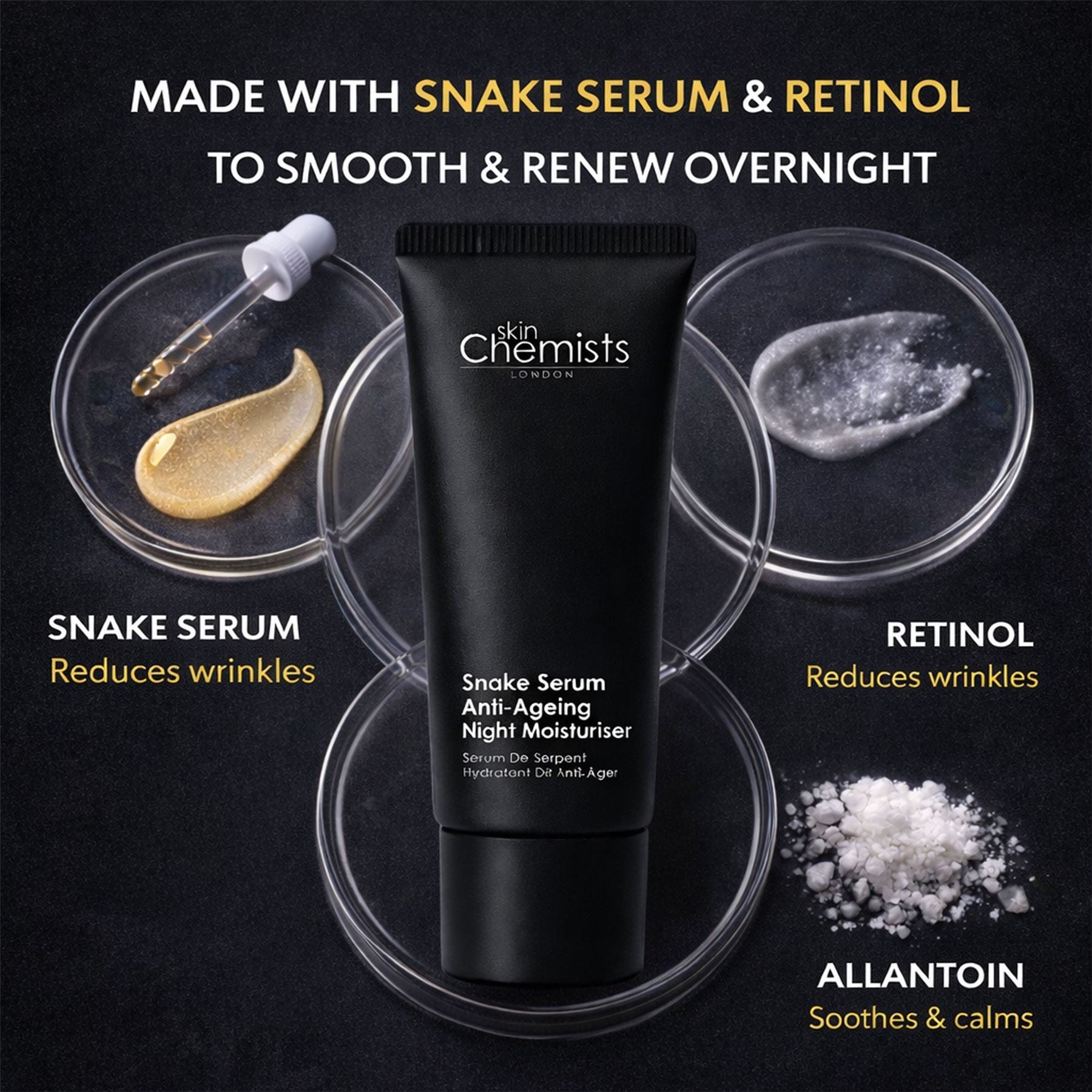 SkinChemists Soin de nuit anti-âge au venin de serpent 50 ml