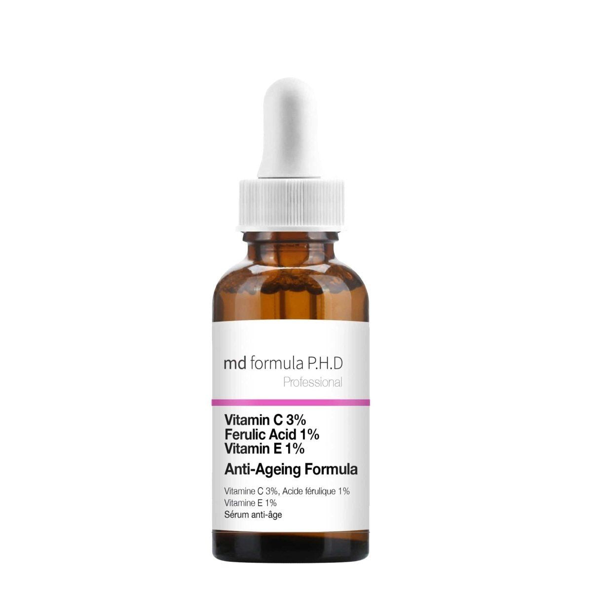 Anti-Aging-Serum mit 3 % Vitamin C, 1 % Ferulasäure und 1 % Vitamin E, 30 ml