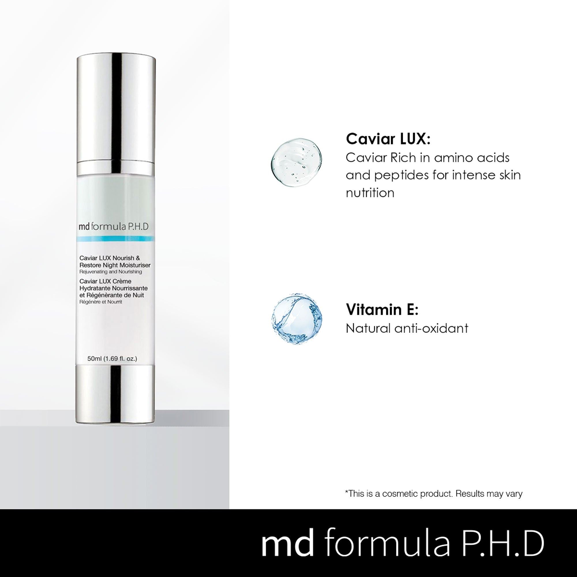 Crème de nuit anti-âge Caviar Lux Nourrissante et Régénératrice 50 ml