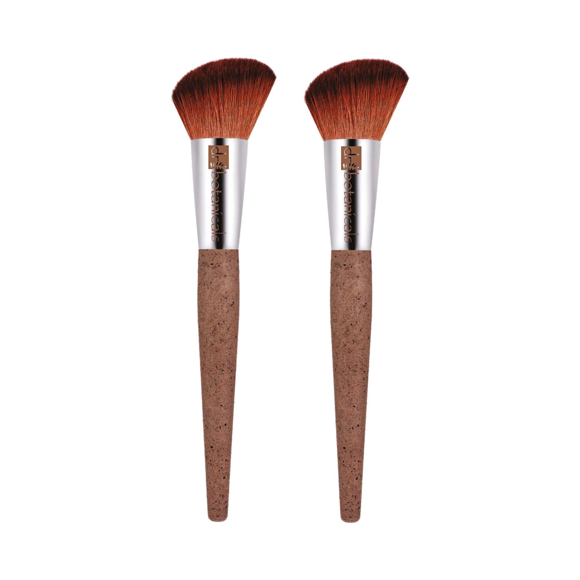 Pinceaux à blush effet marc de café, lot de 2, offre économique