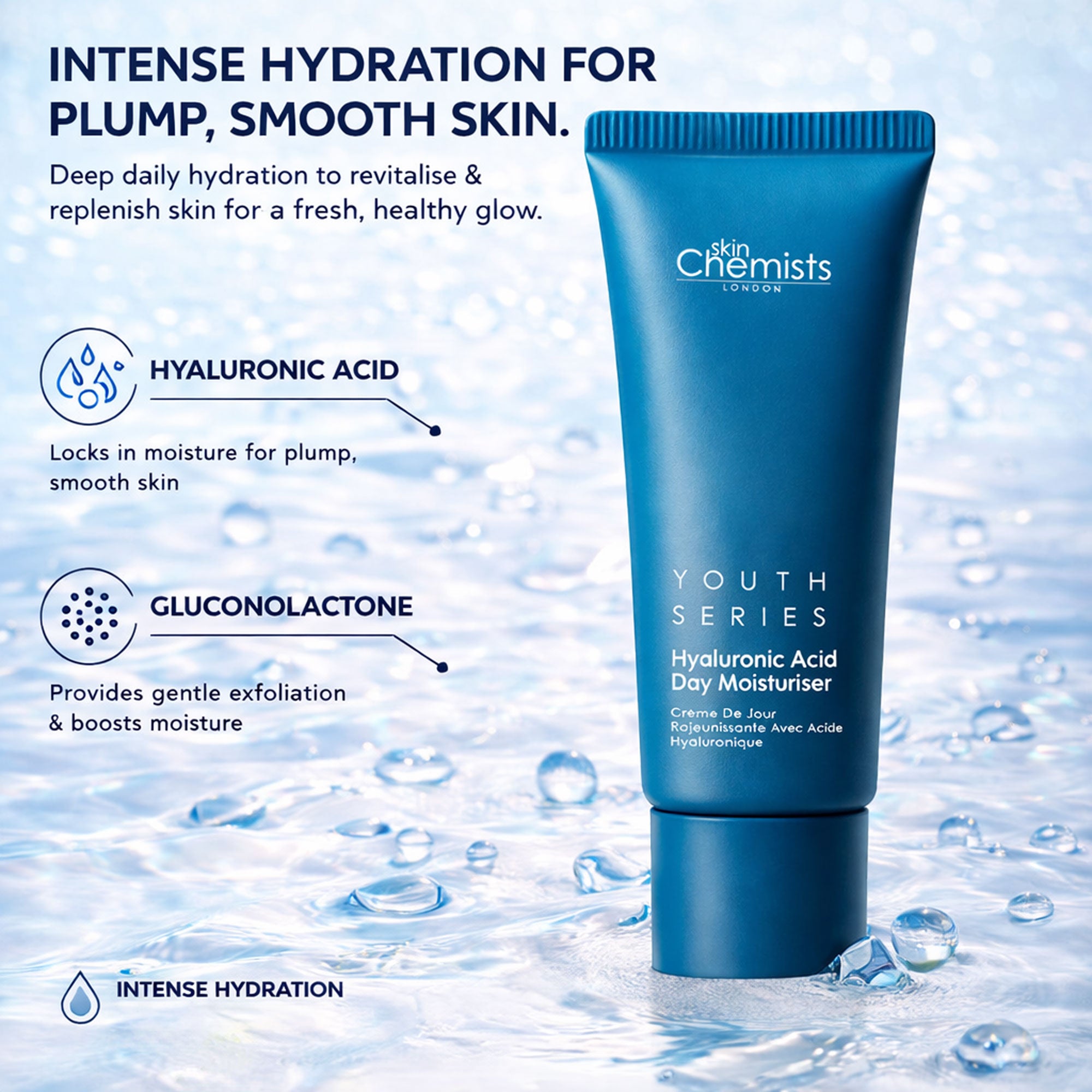 SkinChemists Crème de jour à l'acide hyaluronique 50 ml