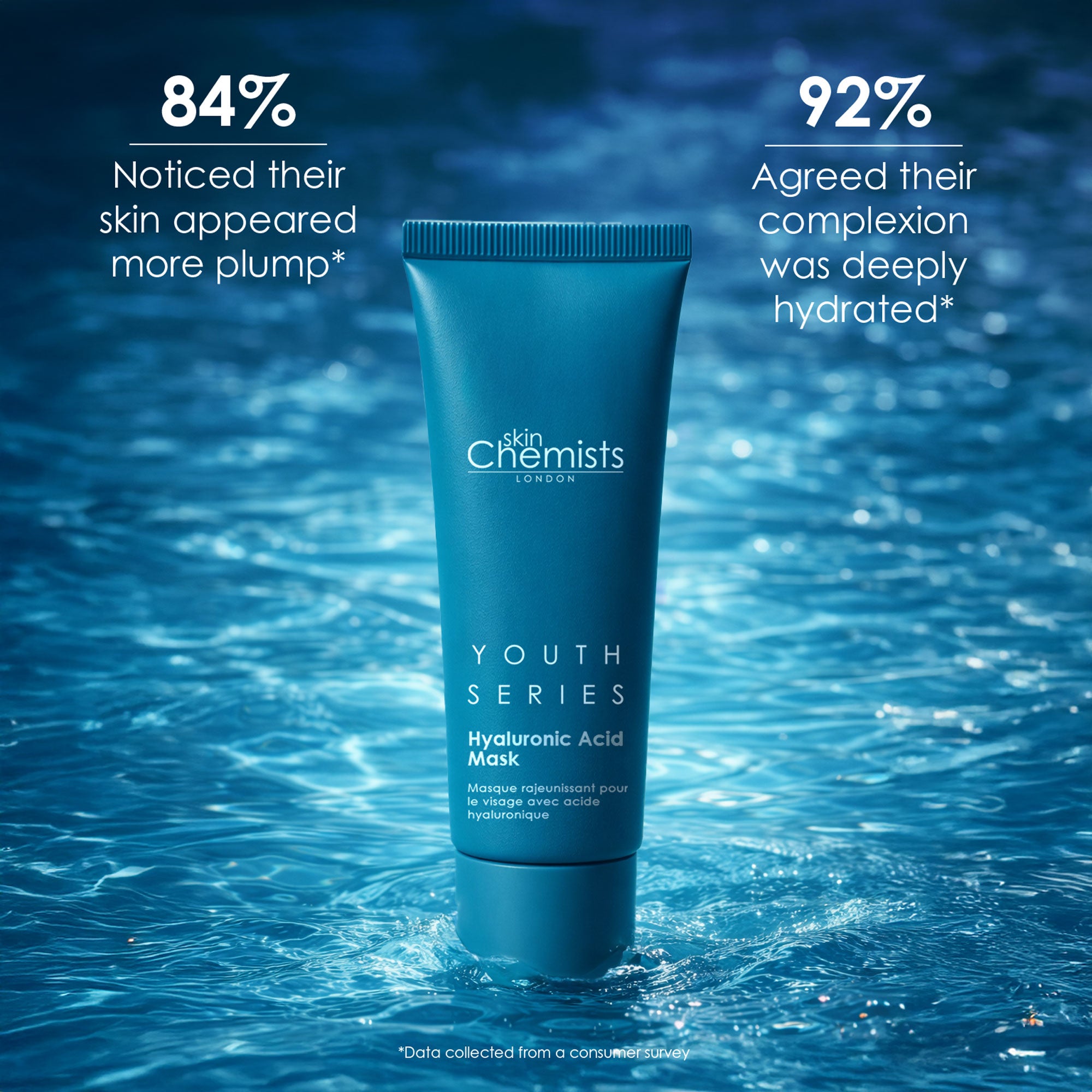 Masque à l'acide hyaluronique 1 % de skinChemists 50 ml