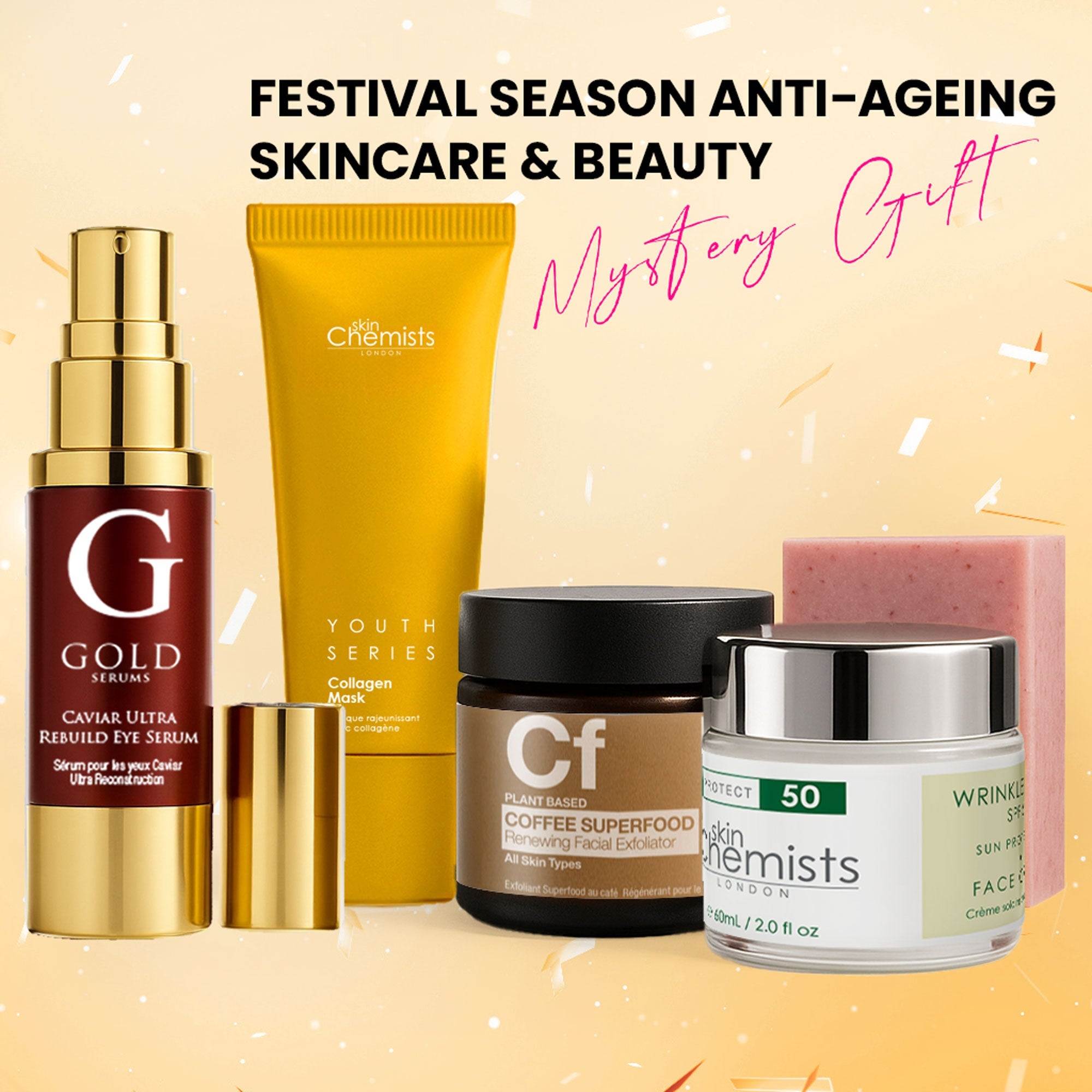 Coffret mystère de soins anti-âge et beauté pour la saison des festivals