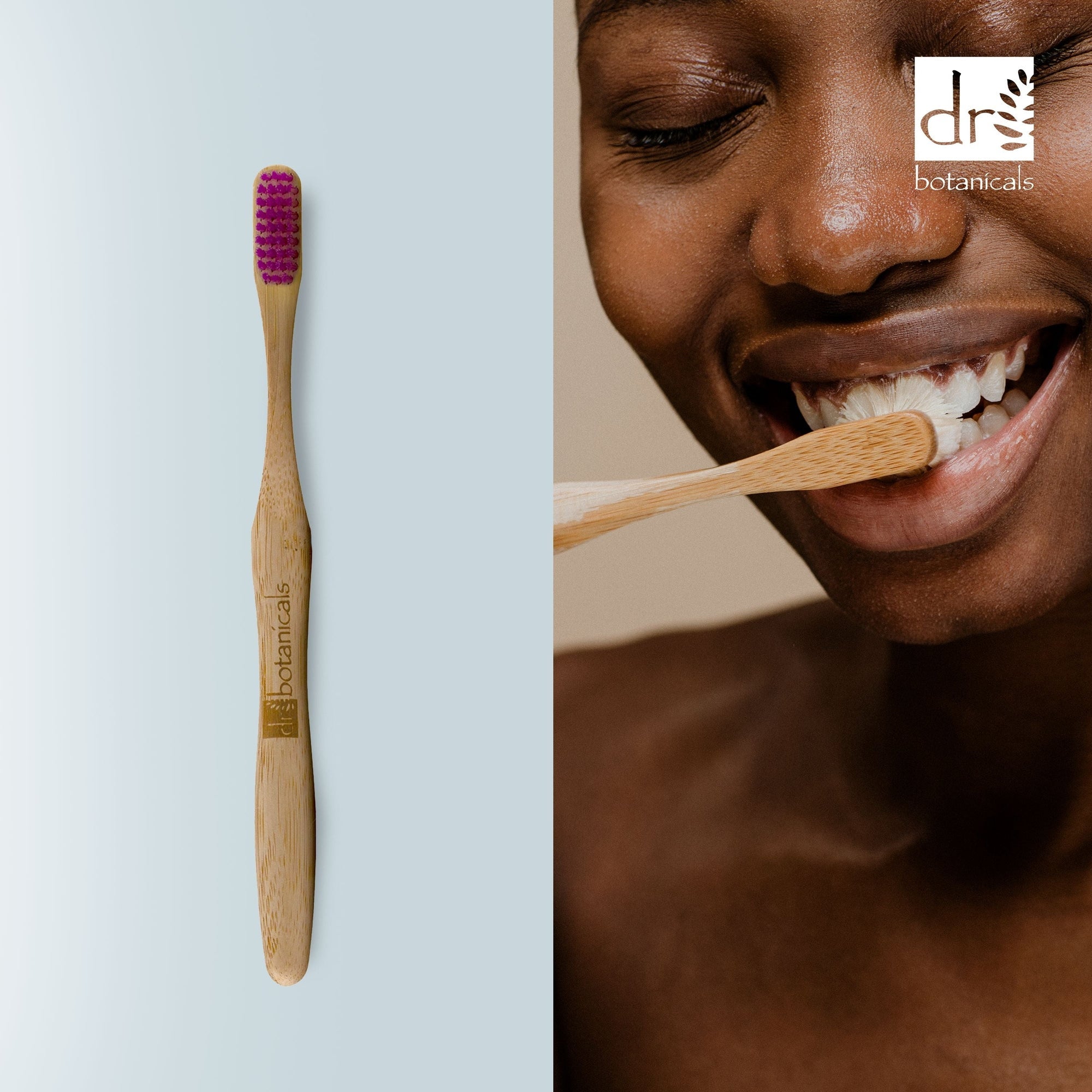Brosse à dents en bambou violette