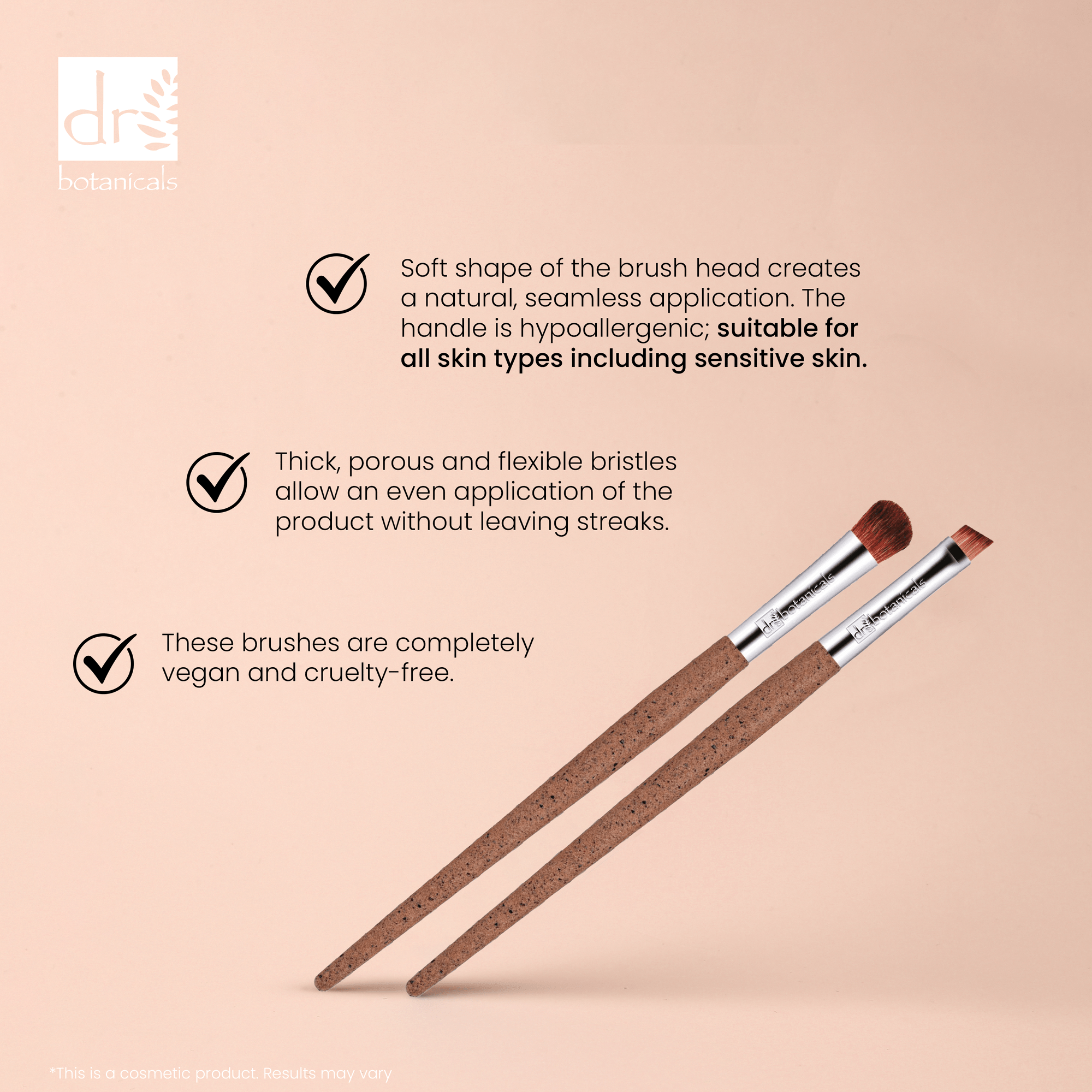 Ensemble de 2 pinceaux pour les yeux en marc de café