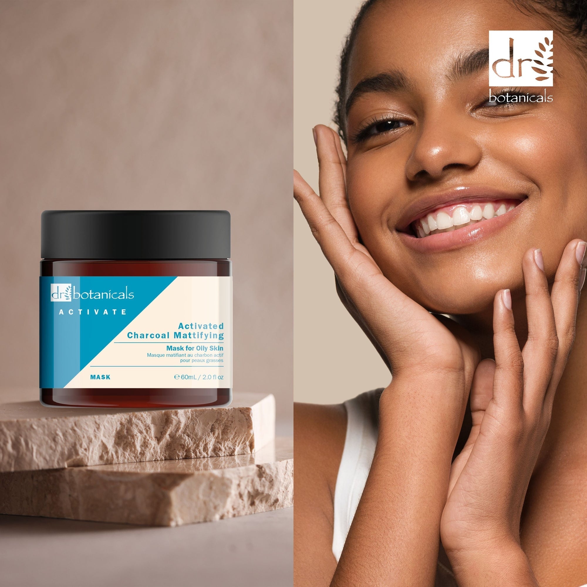 Masque matifiant au charbon actif pour peaux grasses 60 ml