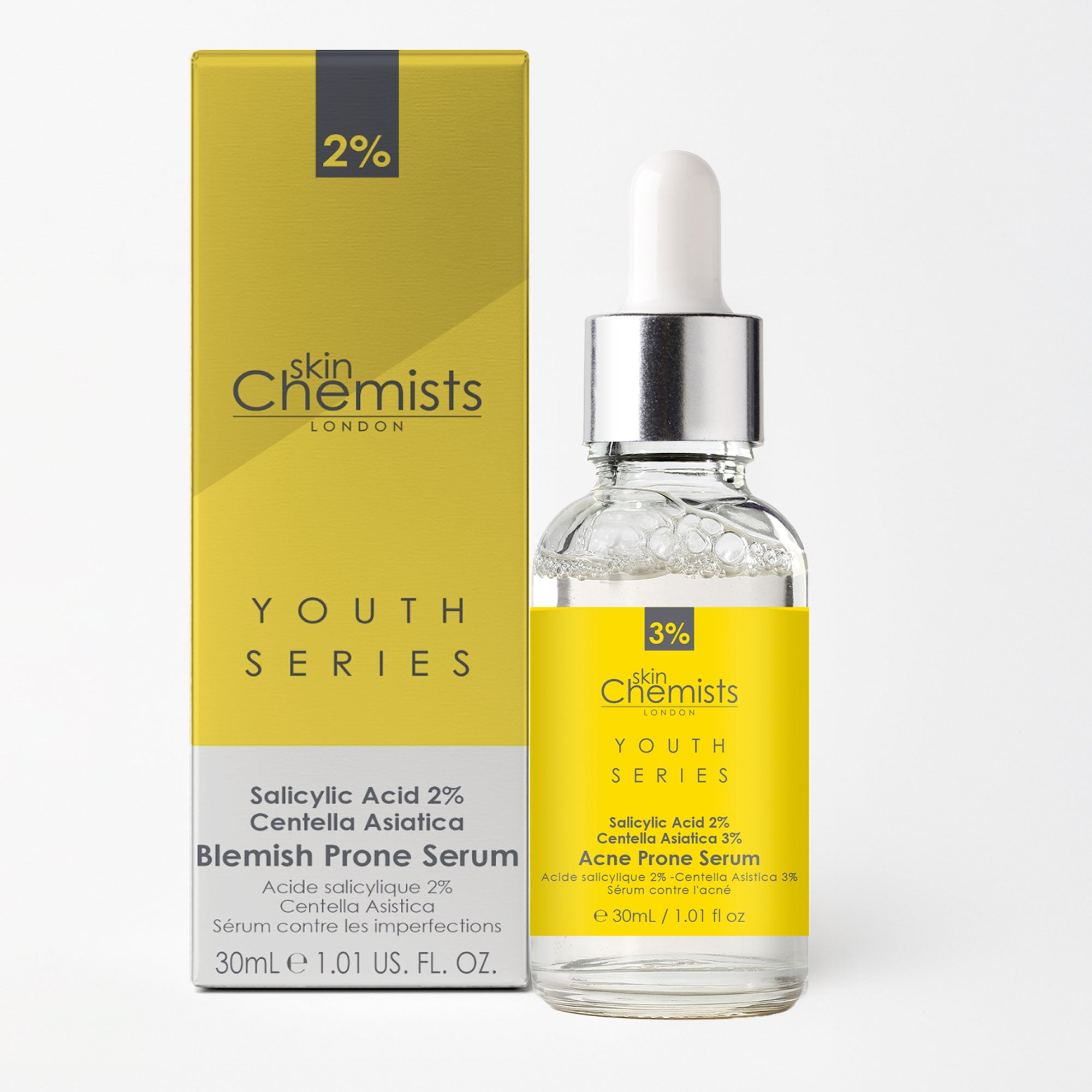Youth Series Acne Prone Serum Salicylic Acid 2%, Centella Asiatica 3% 30ml