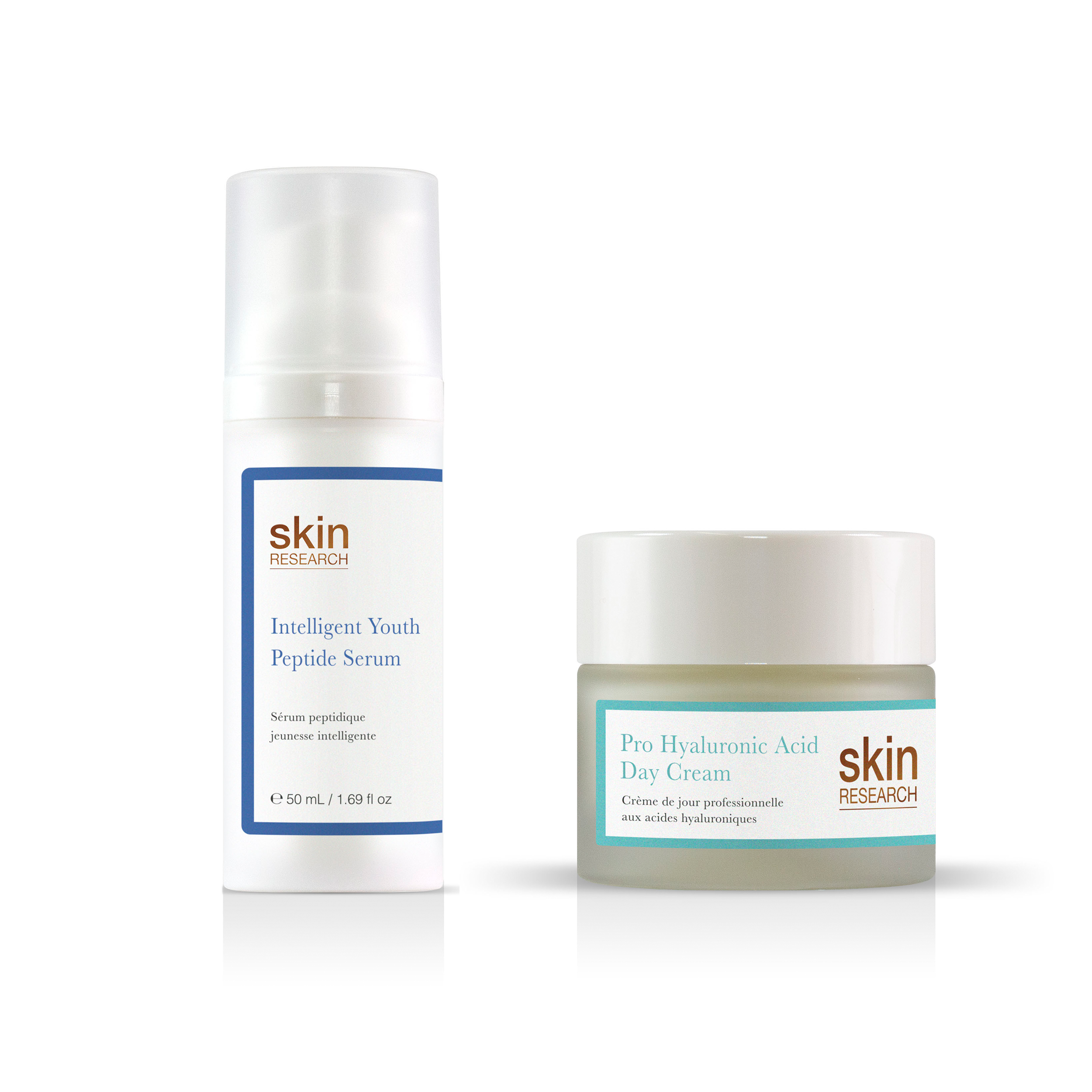 Crème de jour à l'acide hyaluronique Pro + Sérum aux peptides de jeunesse 60 ml