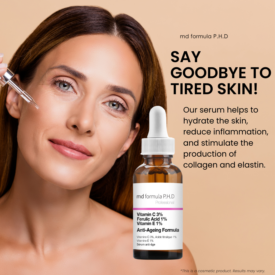 Anti-Aging-Serum mit 3 % Vitamin C, 1 % Ferulasäure und 1 % Vitamin E – 30 ml Doppelpackung zum Vorteilspreis