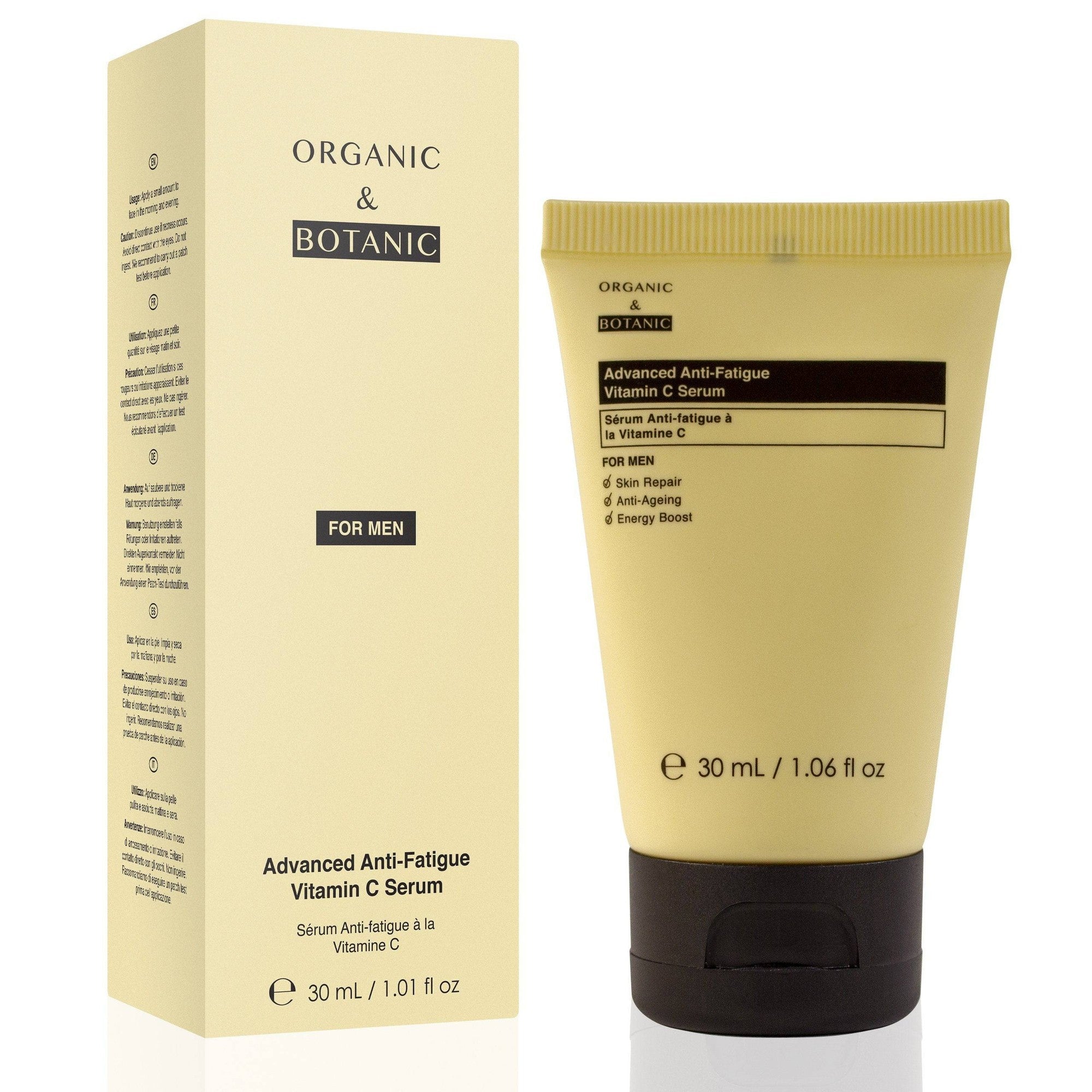 Sérum anti-fatigue avancé à la vitamine C pour hommes, lot de 2 x 30 ml