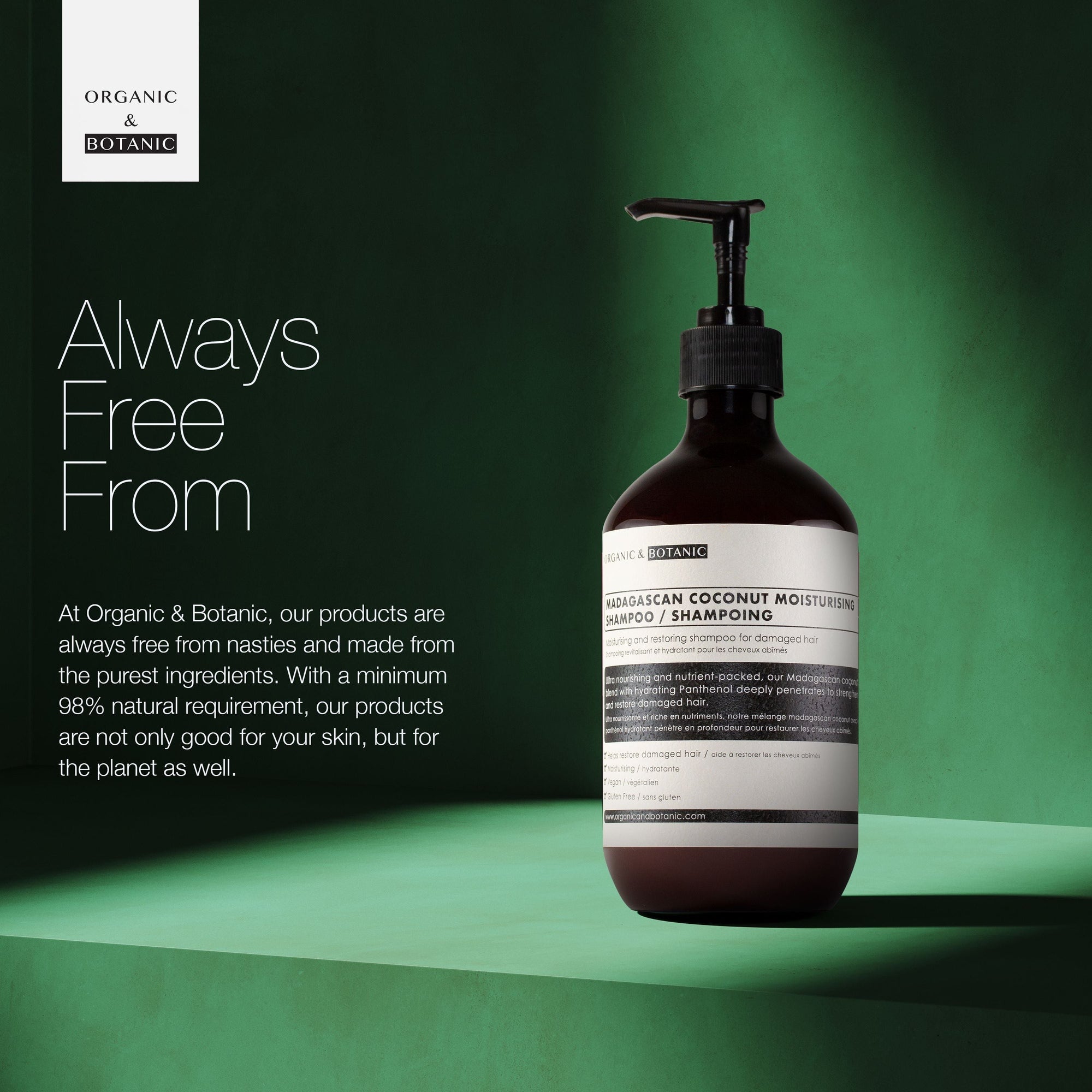 Shampoing hydratant avancé à la noix de coco de Madagascar 500 ml