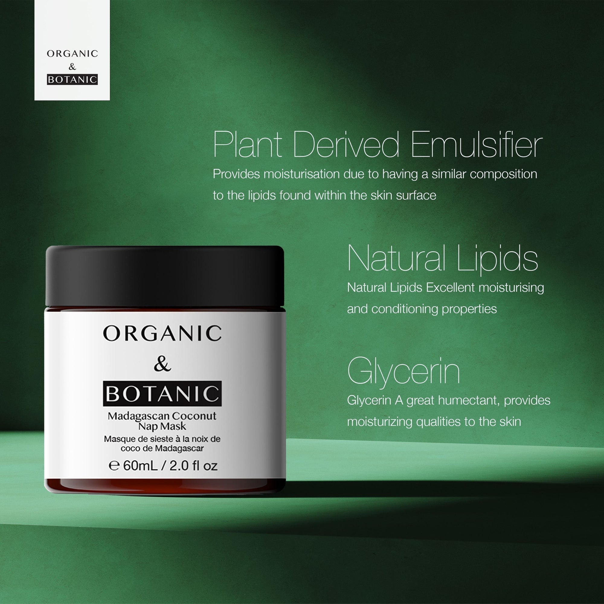 Masque de nuit à la noix de coco de Madagascar 60 ml