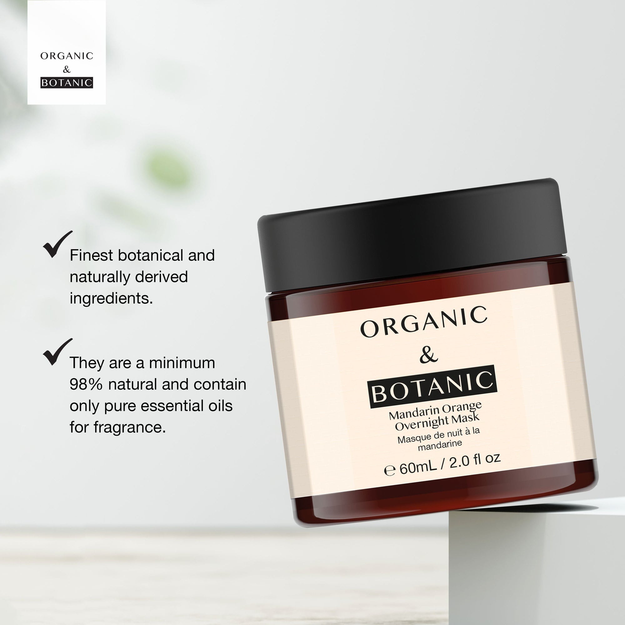 Masque de nuit à l'orange mandarine, lot de 2 masques de 60 ml