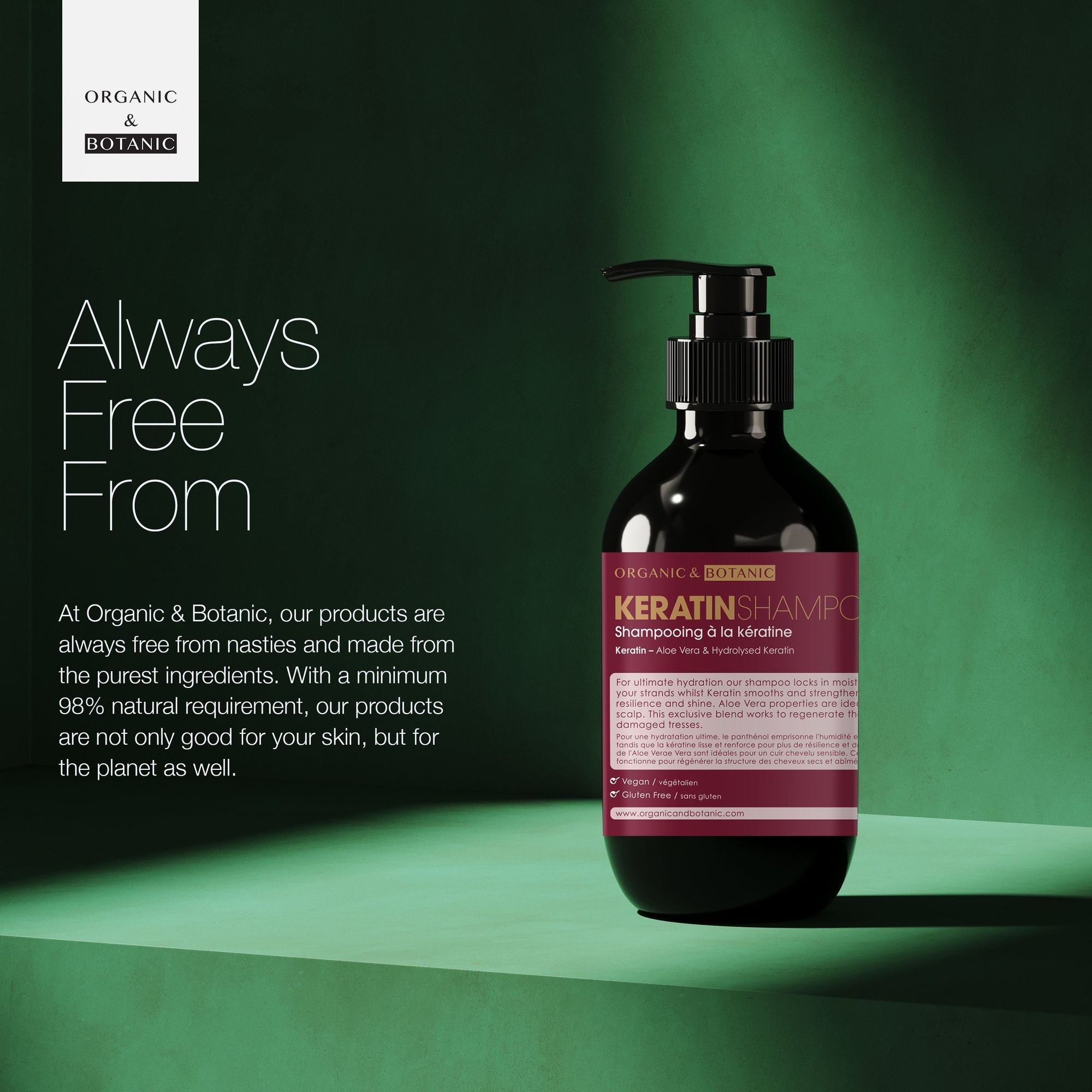 Shampoing à la kératine 500 ml x 2 (lot de 2)