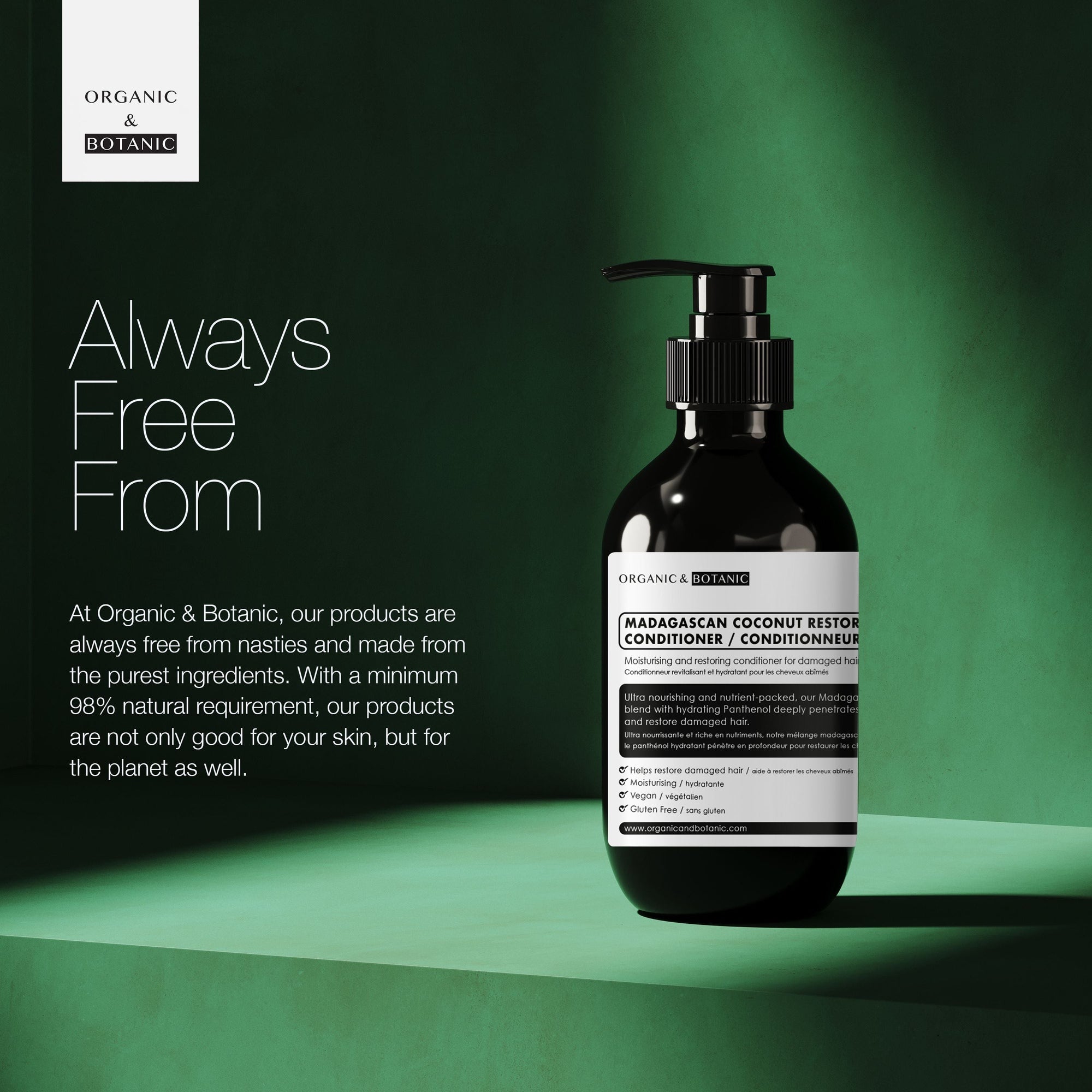 Après-shampoing réparateur à la noix de coco de Madagascar 500 ml