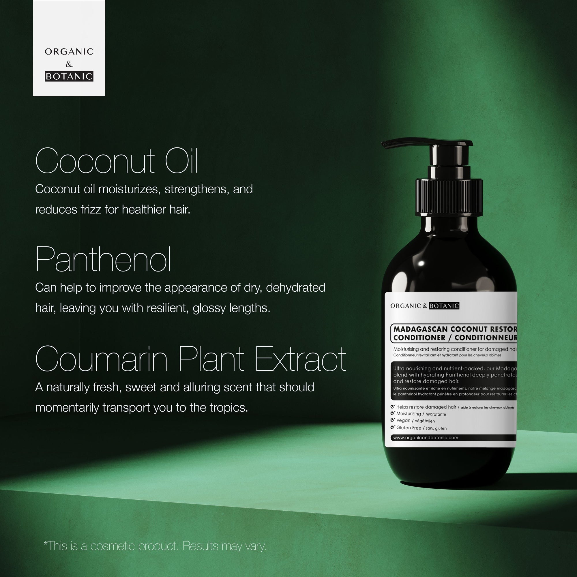 Après-shampoing réparateur à la noix de coco de Madagascar 500 ml