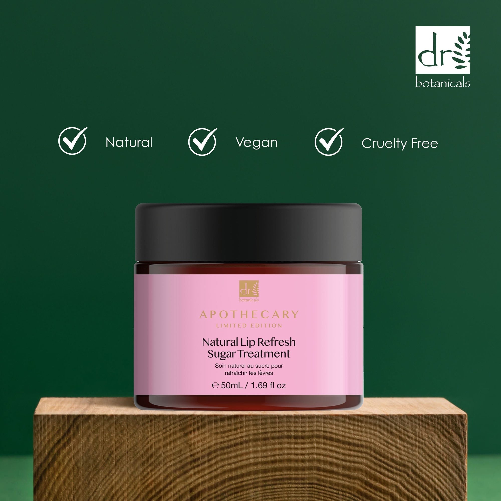 Soin rafraîchissant naturel pour les lèvres au sucre 50 ml - Lot de 2 à prix avantageux