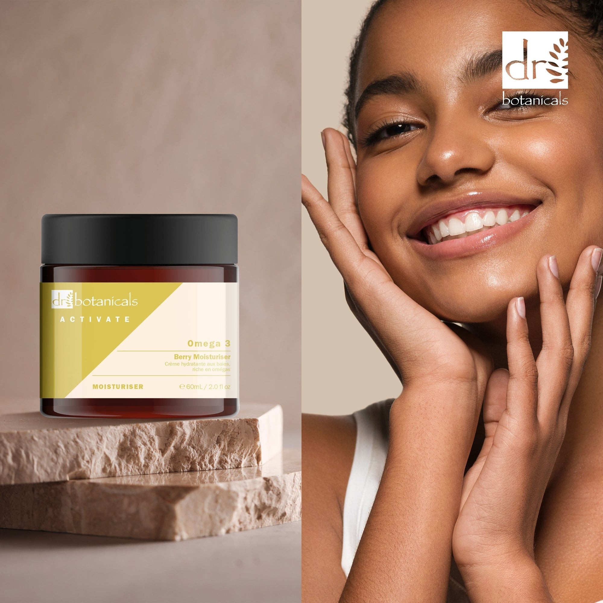 Crème hydratante aux baies Activate Omega 3 60 ml - Pack économique de 2