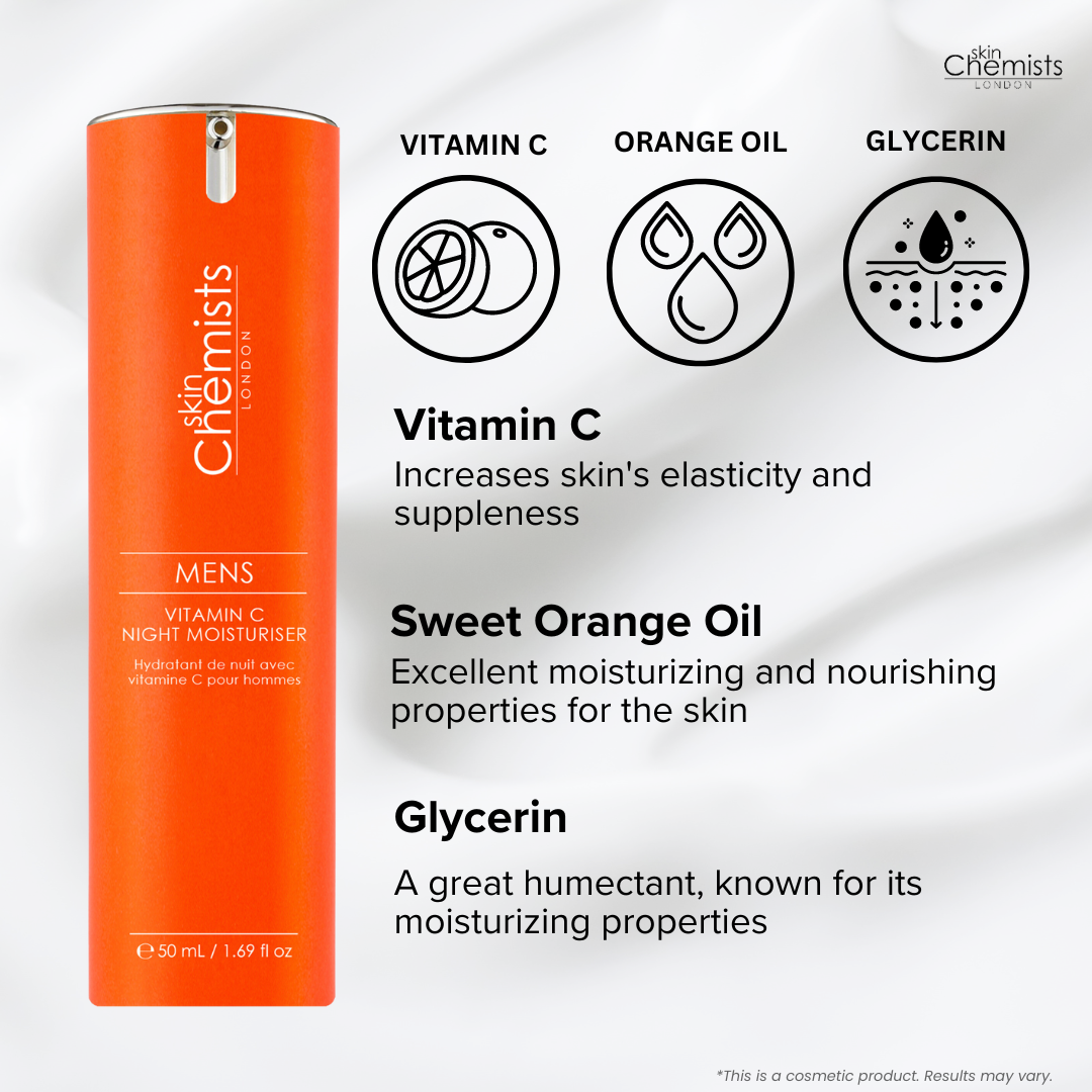 Men's Vitamin C Night Moisturiser 50ml Twin Value Savings Pack