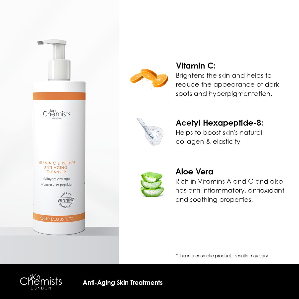 Vitamin C & Peptide Cleanser 200ml Twin Value Savings Pack