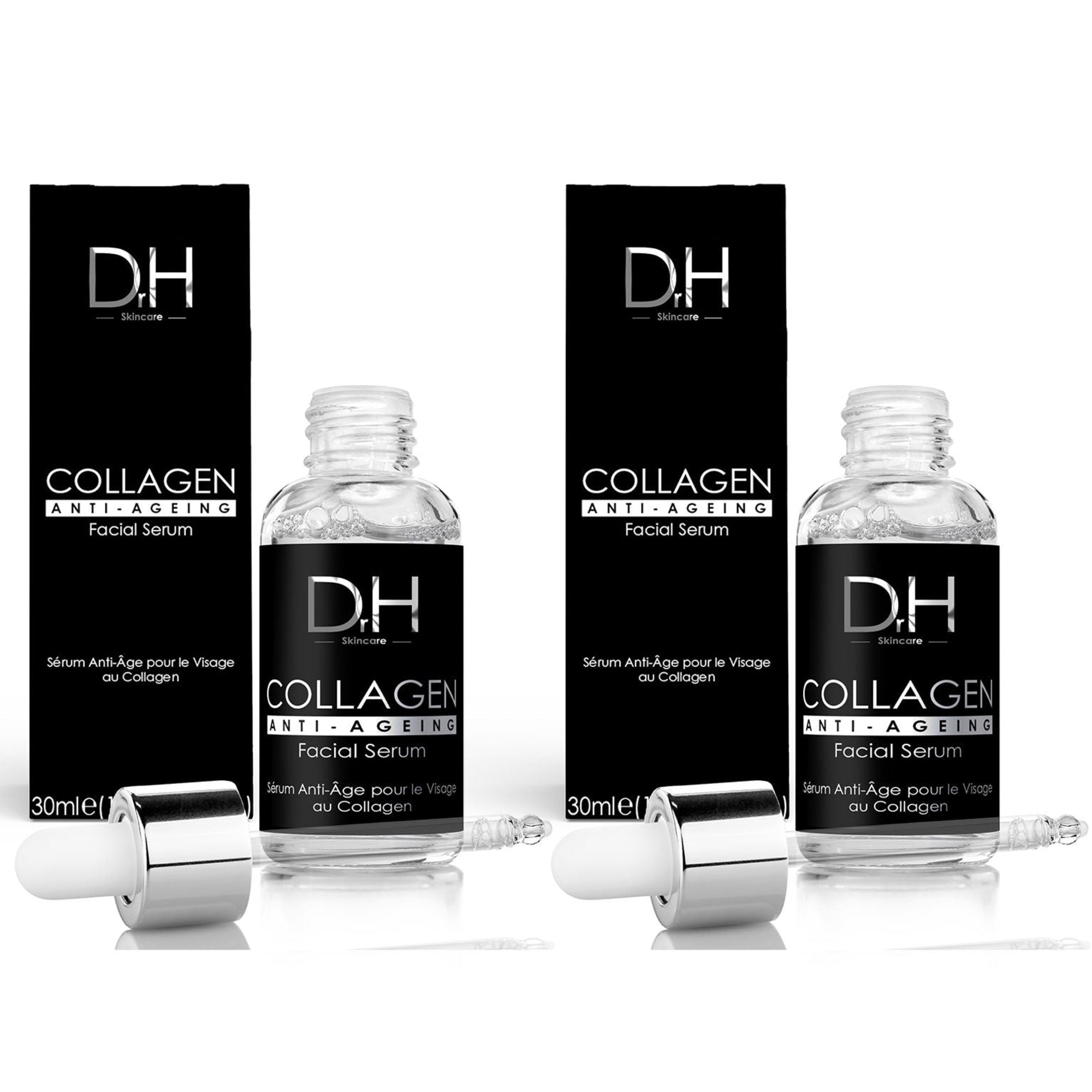 Sérum visage anti-âge au collagène, lot de 2 x 30 ml