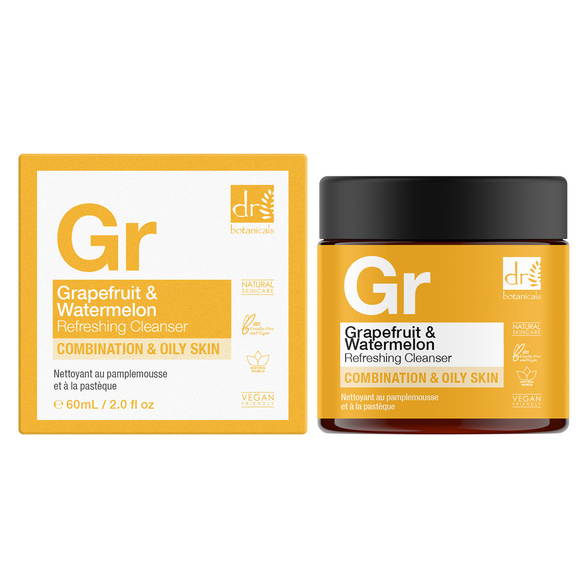 Duo nettoyant rafraîchissant pamplemousse et pastèque