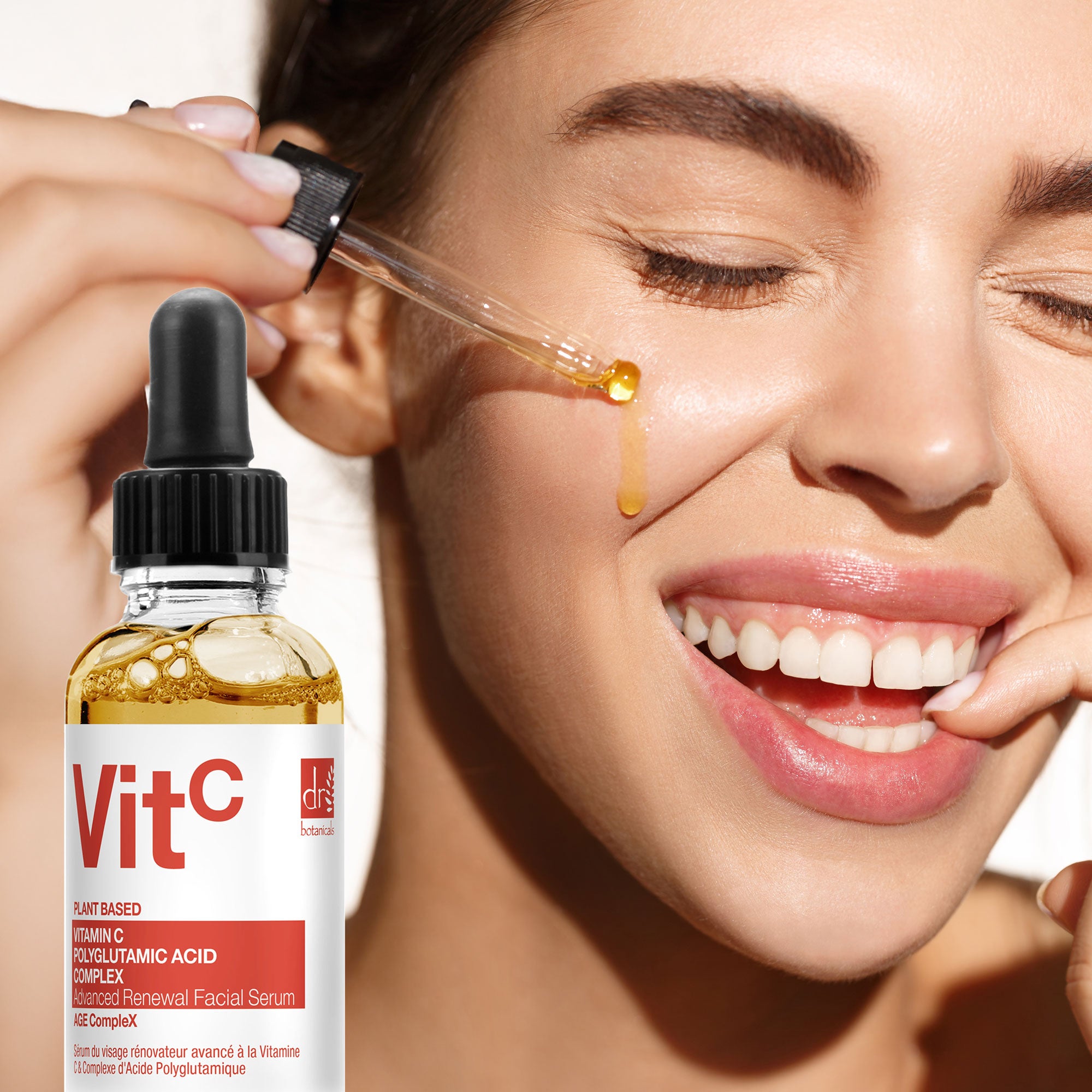 Sérum visage éclaircissant à la vitamine C avancée 3 % et au complexe d'acide polyglutamique 1 % (30 ml)