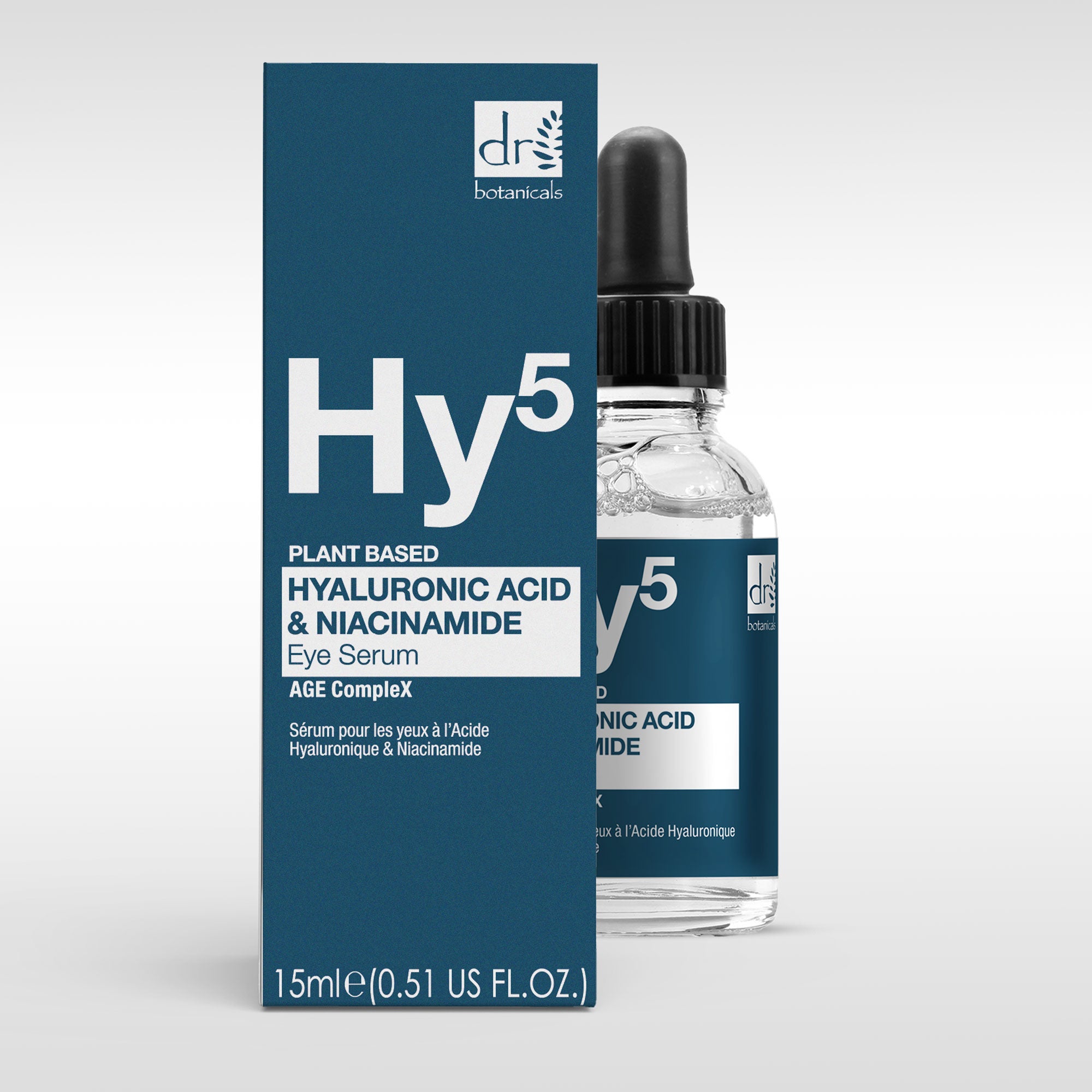 Sérum contour des yeux à l'acide hyaluronique 5 % et à la niacinamide 5 % 15 ml