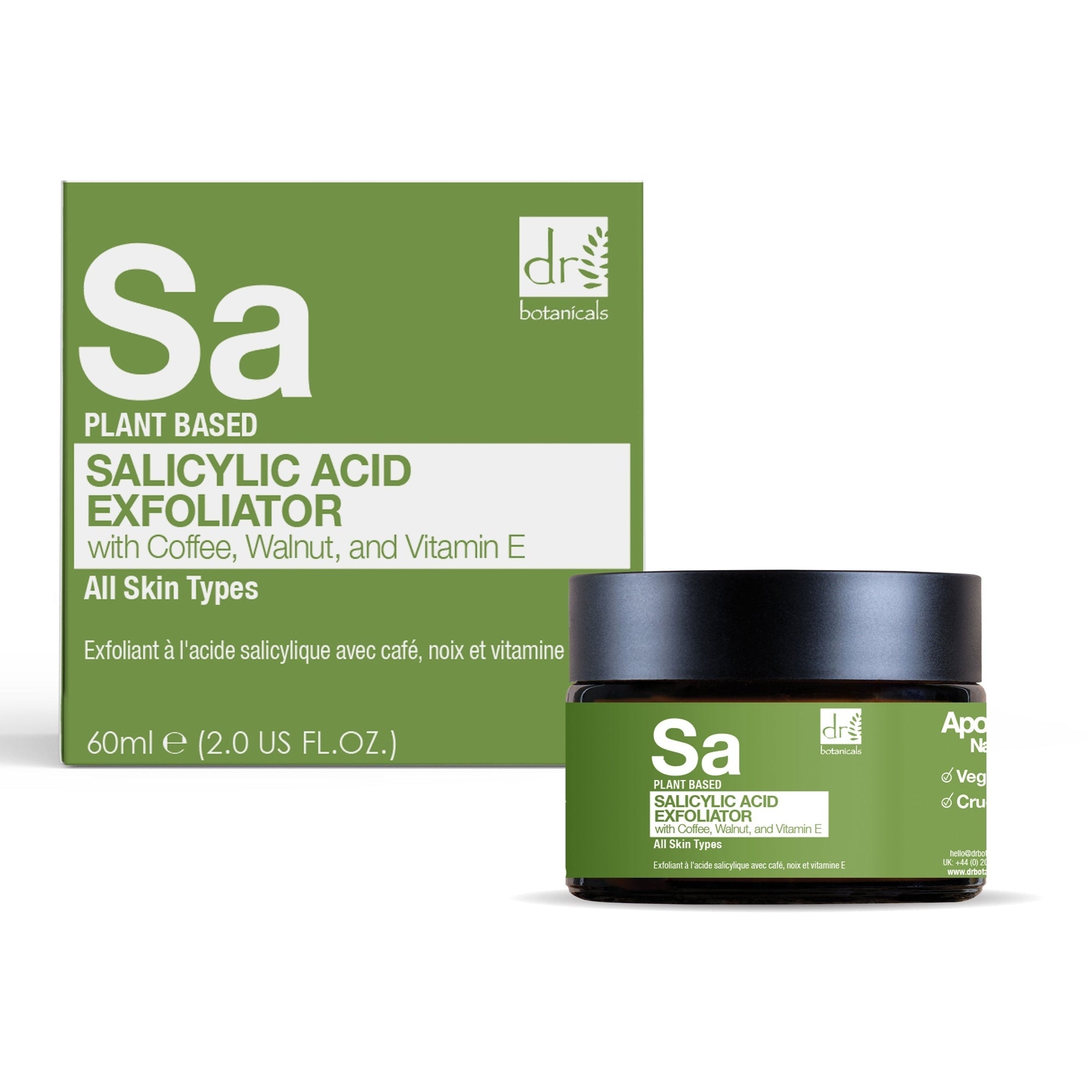 Exfoliant à l'acide salicylique avec café, noix et vitamine E 60 ml