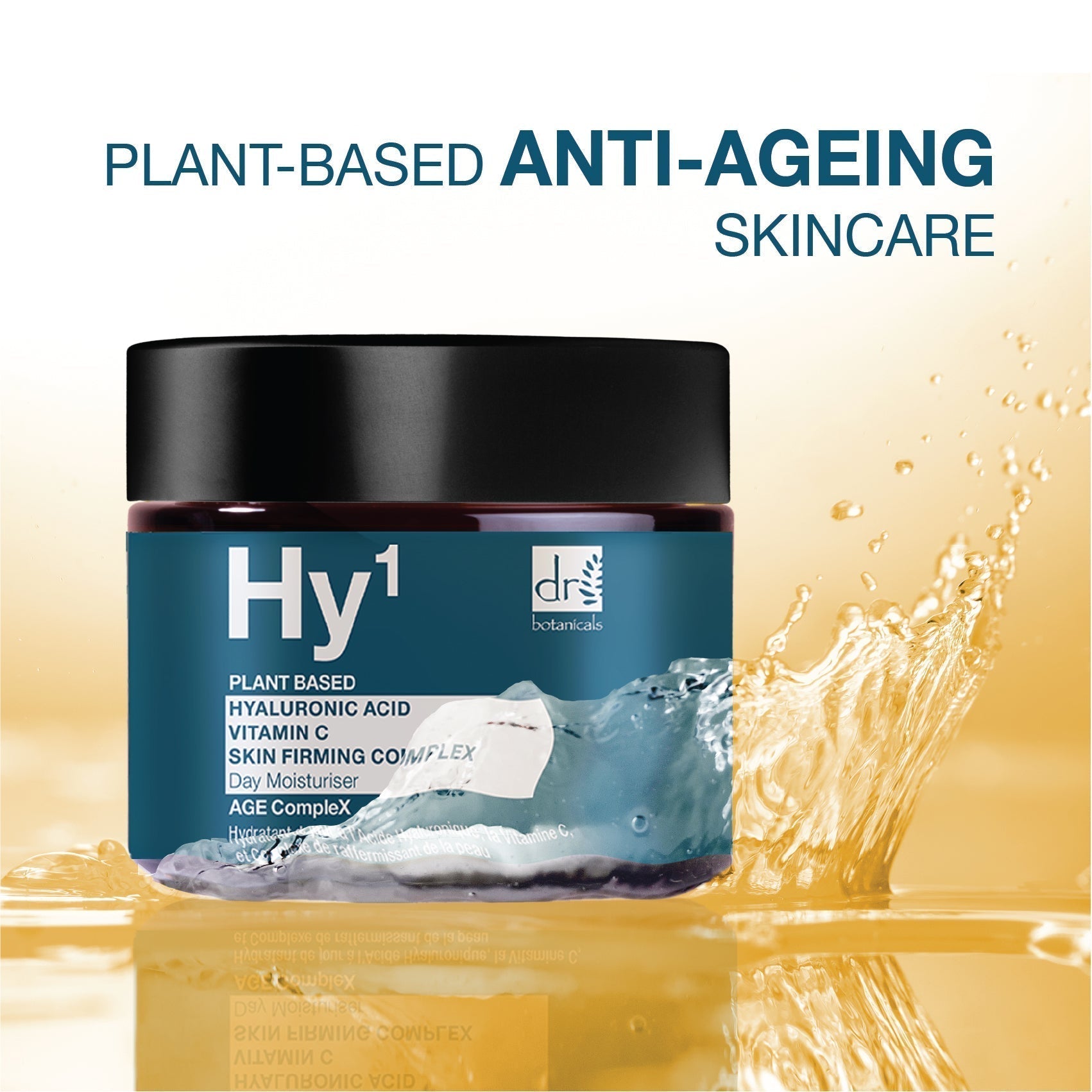 Crème de jour 60 ml à l'acide hyaluronique 1 %, à la vitamine C 1 % et au complexe raffermissant 1 %