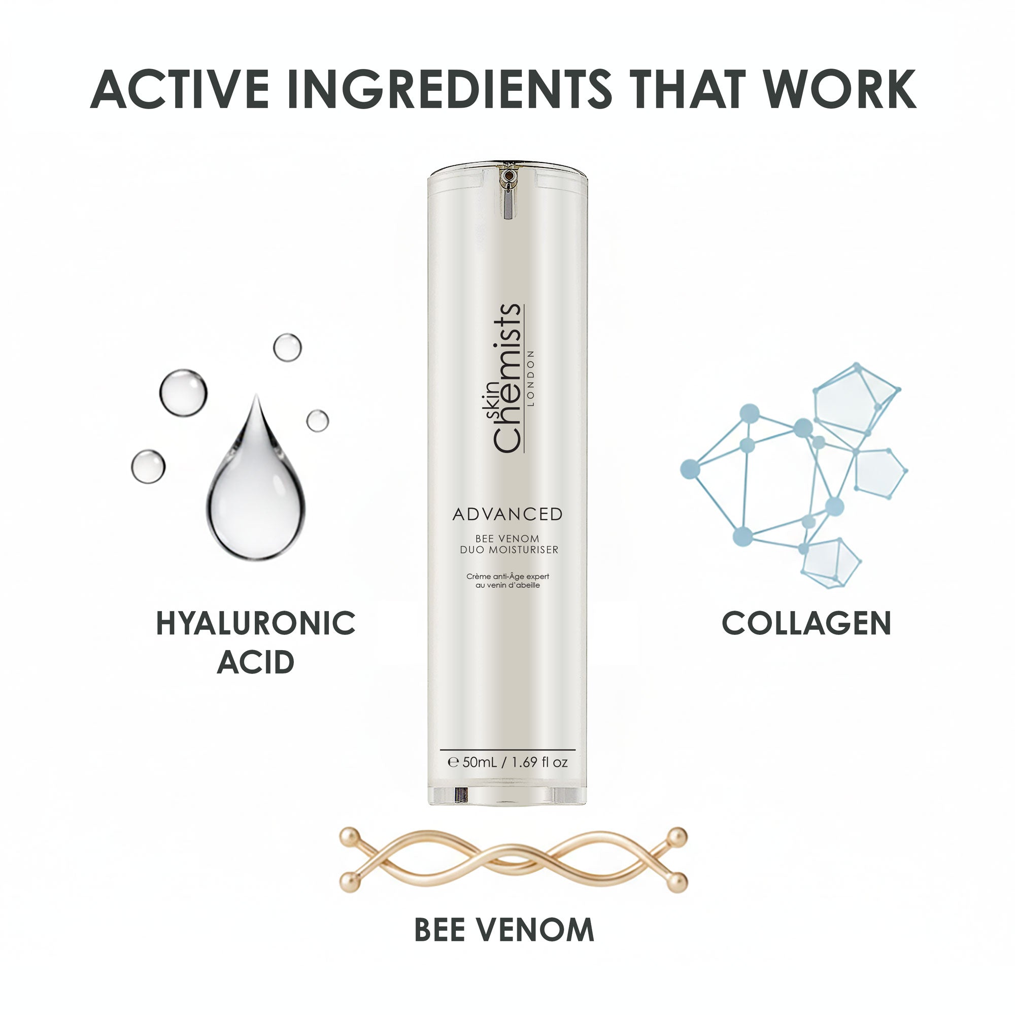 Soin hydratant duo anti-âge au venin d'abeille 50 ml